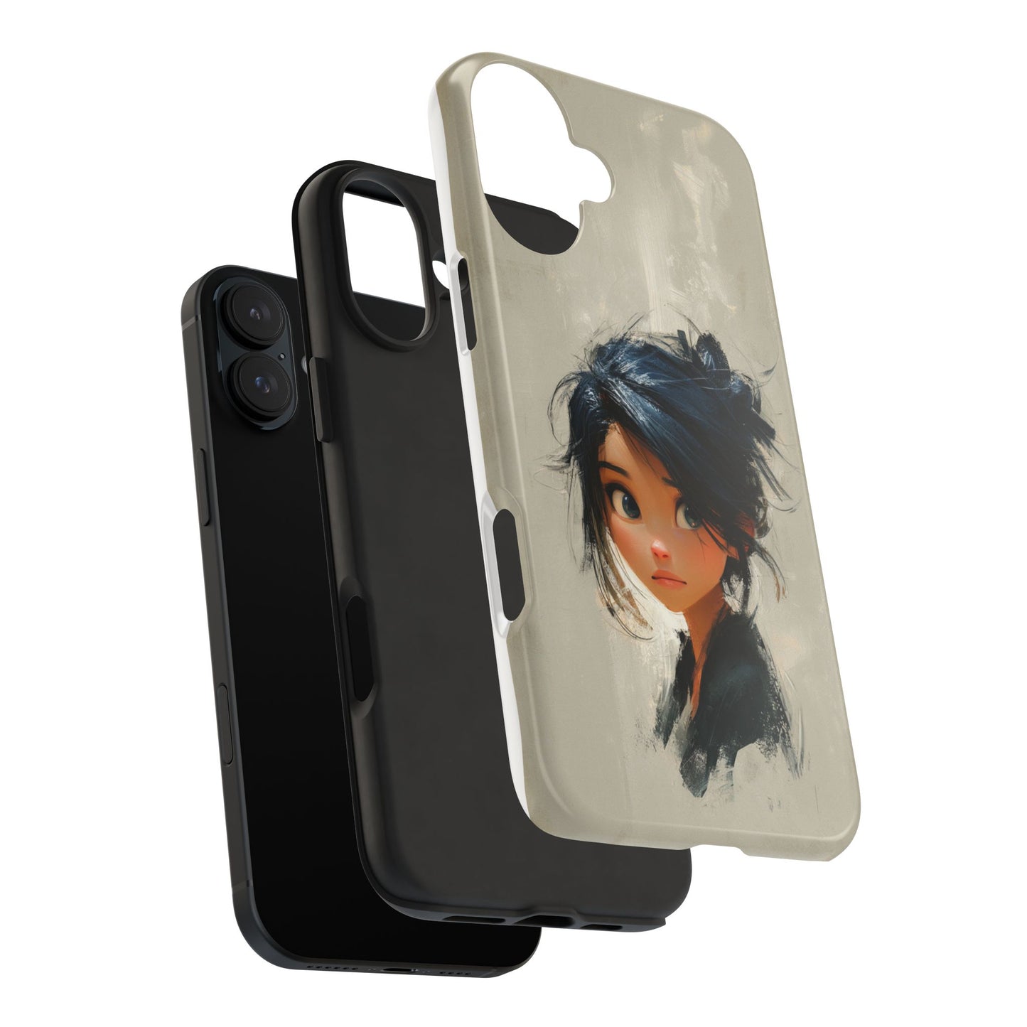 Artistic Tough Phone Case – Unique Portrait Design for Creatives
