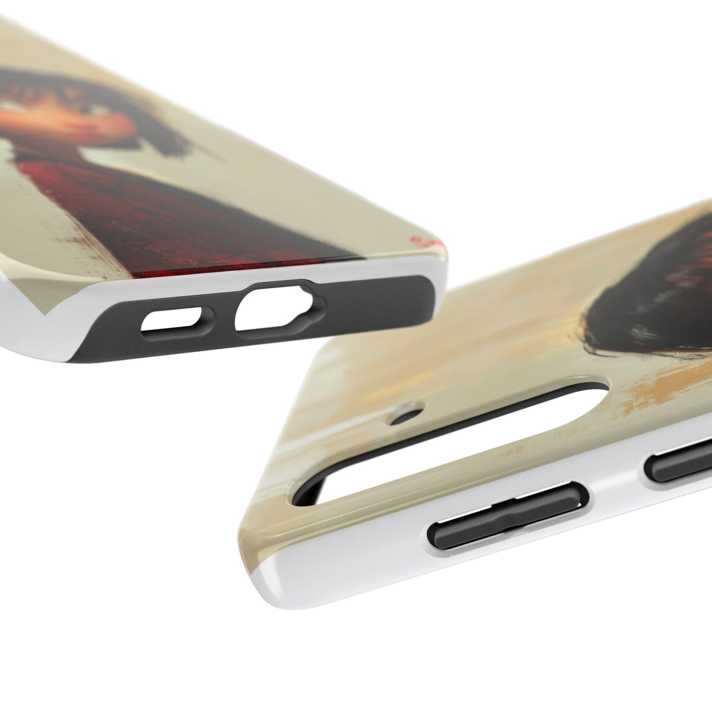 Artistic Tough Phone Case - Cute Character Design for Kids and Teens