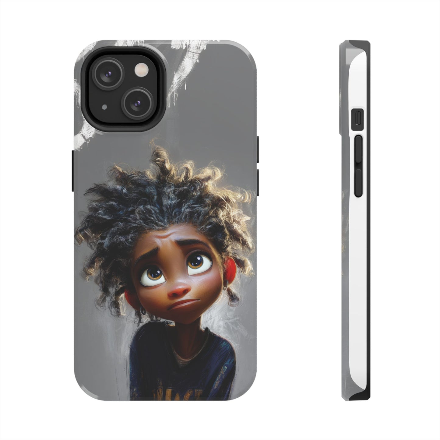 Whimsical Tough Phone Case - Artistic Design for Kids and Tweens