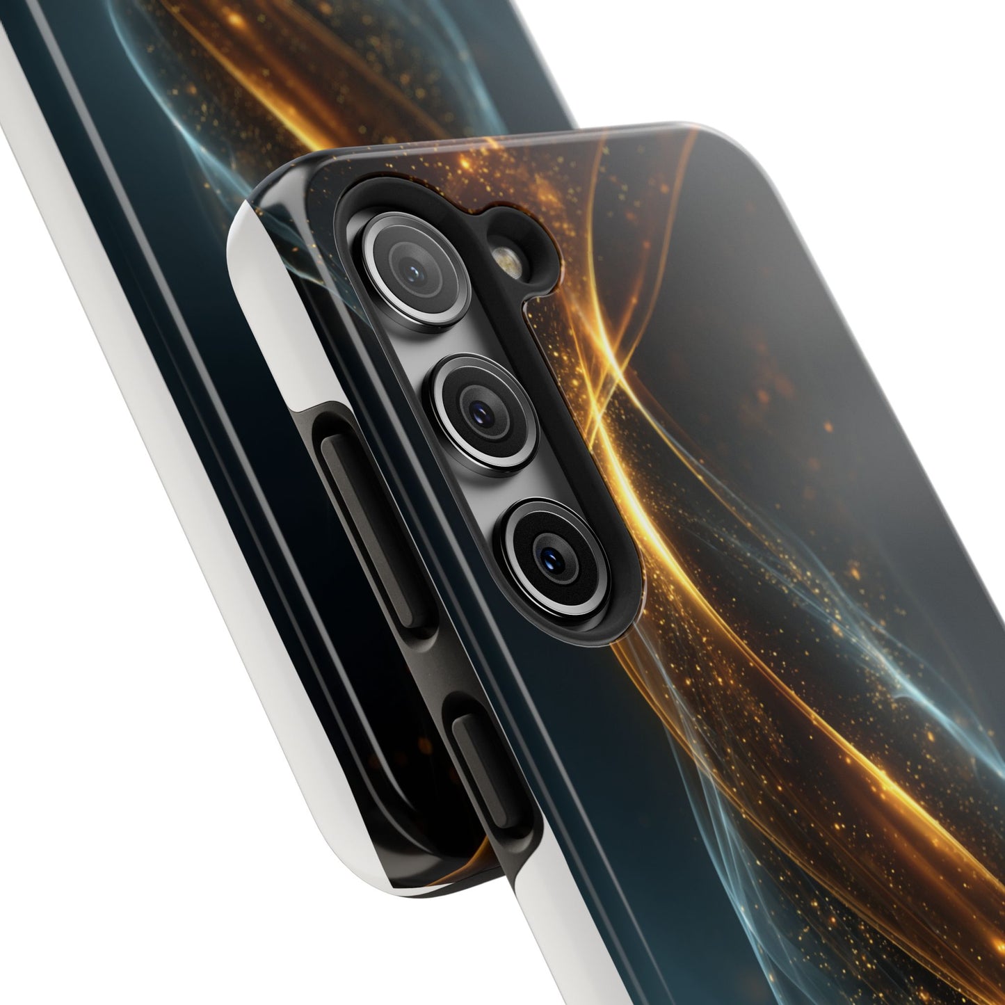 Stylish Tough Phone Case with Elegant Swirl Design