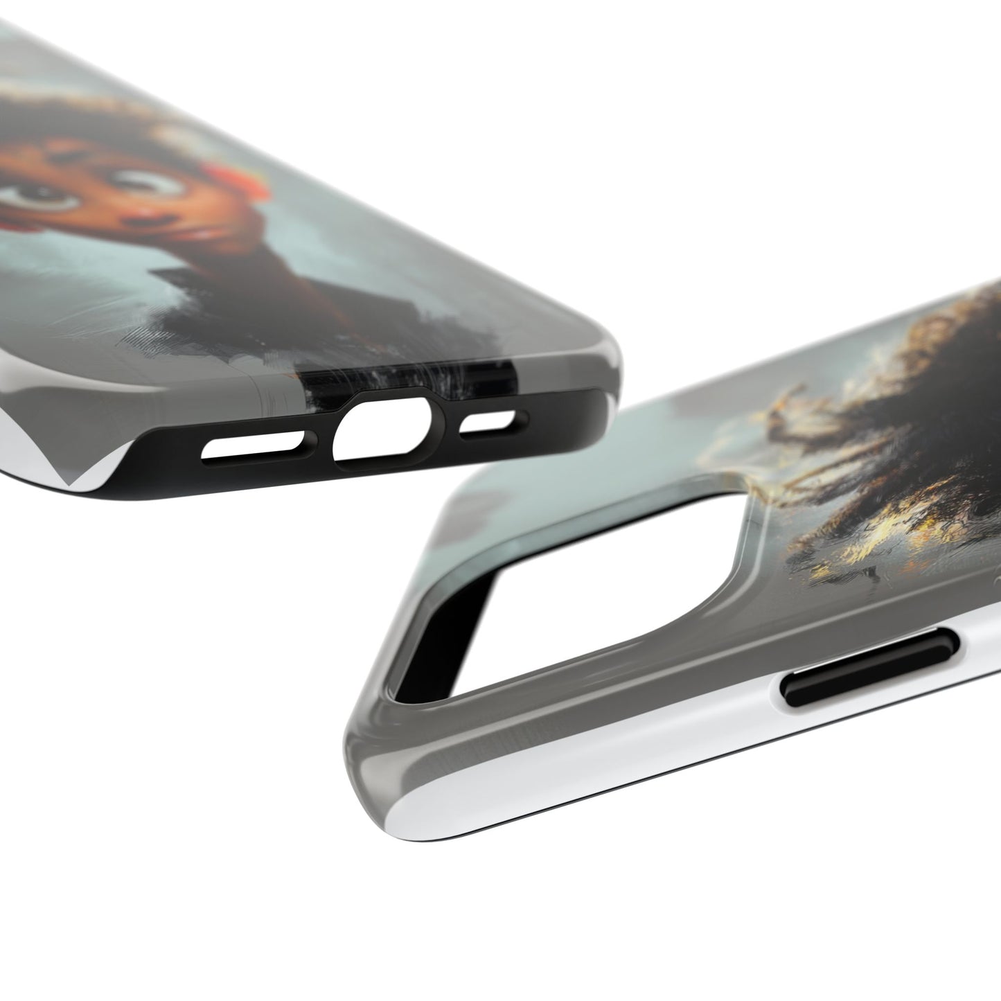 Artistic Tough Phone Case - Unique Design with Character - Great Gift Idea