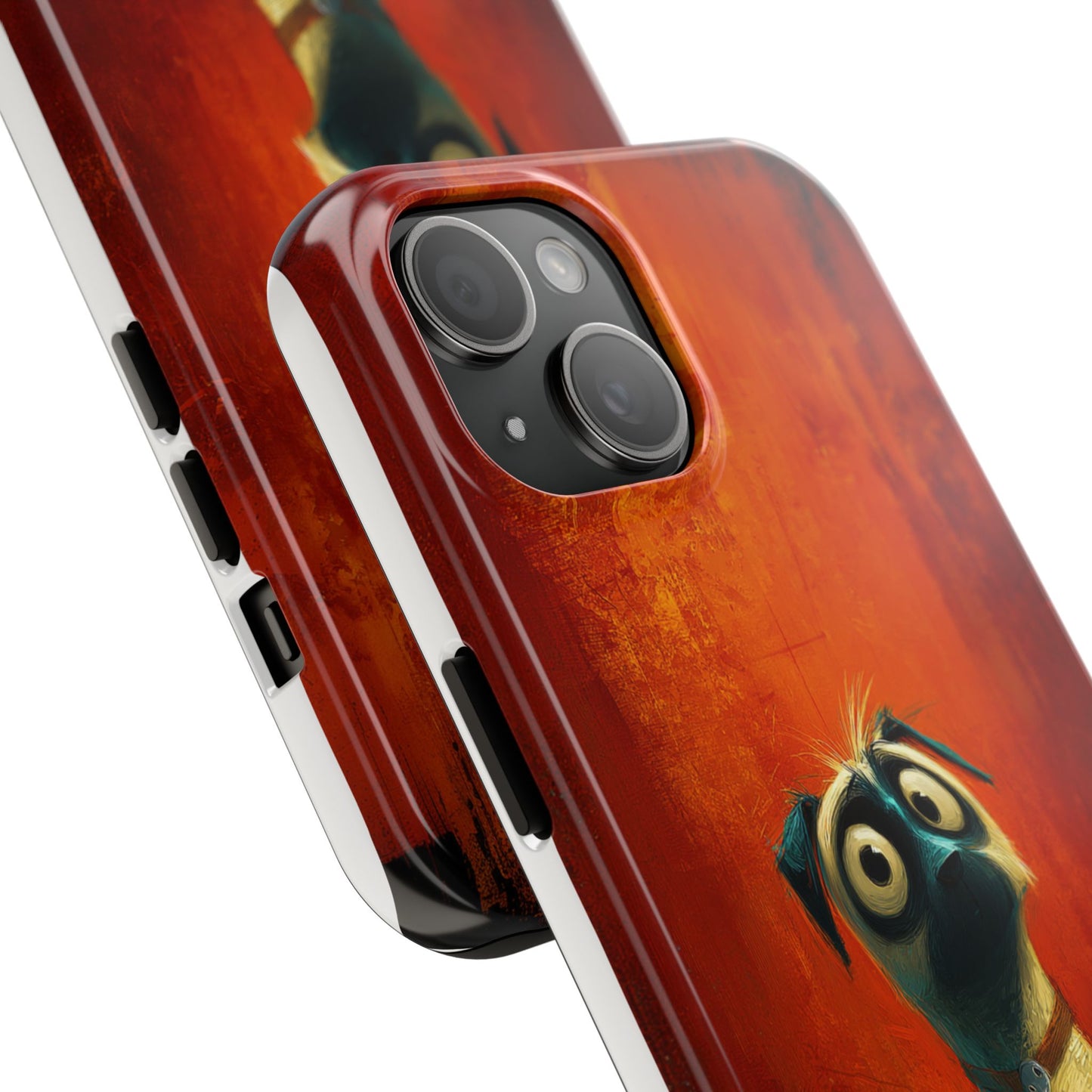 Whimsical Dog Art Tough Phone Case - Durable Protection for Pet Lovers
