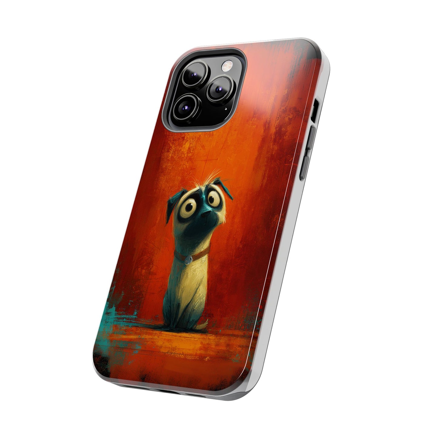 Whimsical Dog Art Tough Phone Case - Durable Protection for Pet Lovers