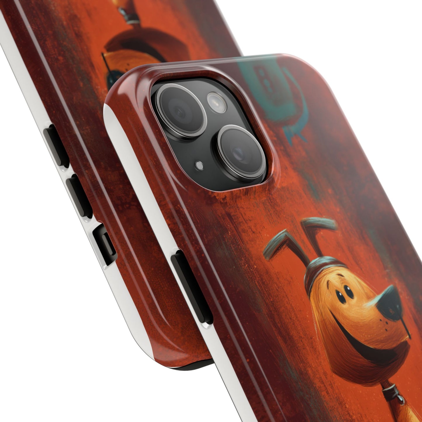 Playful Dog Art Tough Phone Case - Perfect for Pet Lovers
