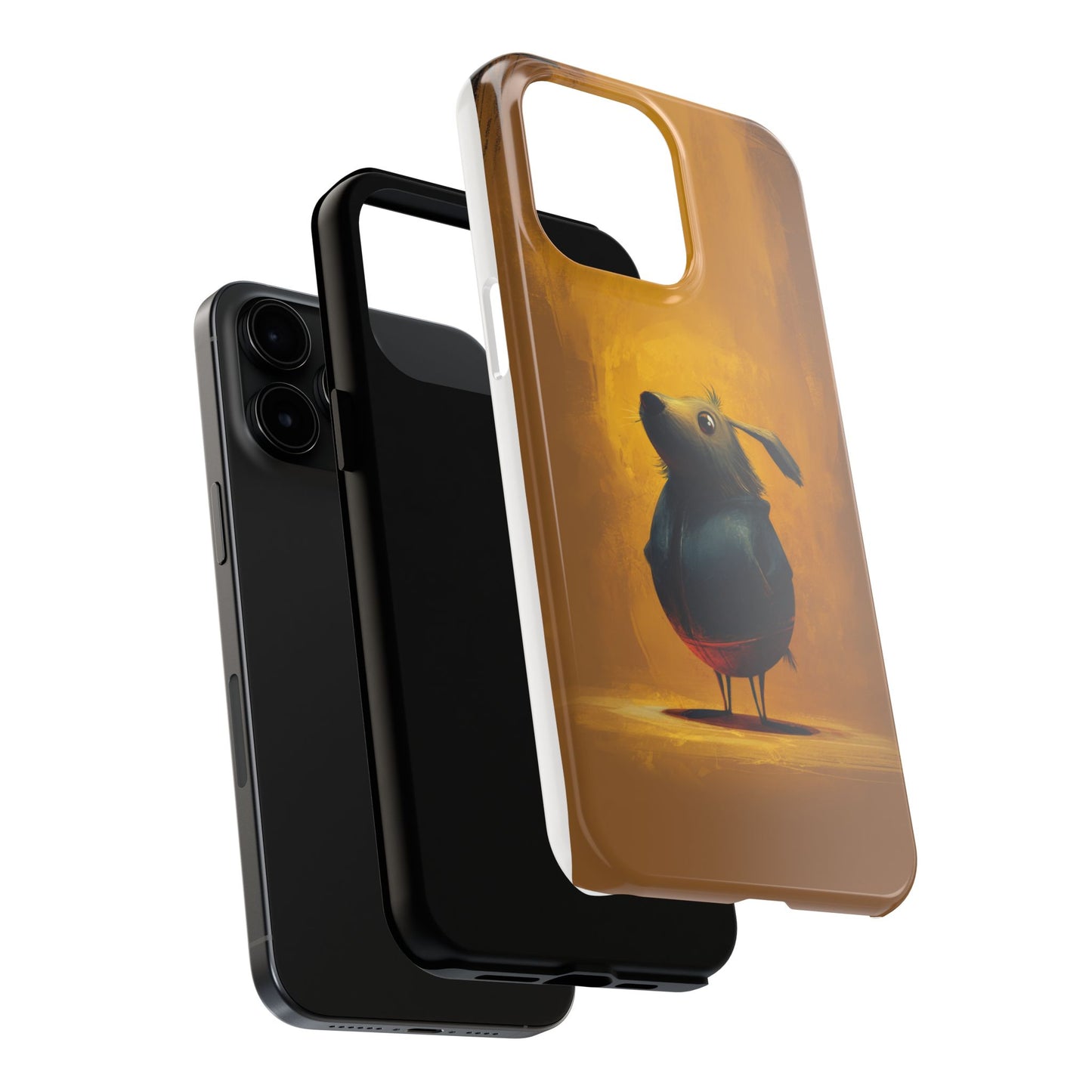 Whimsical Dog Art Tough Phone Case - Durable & Stylish