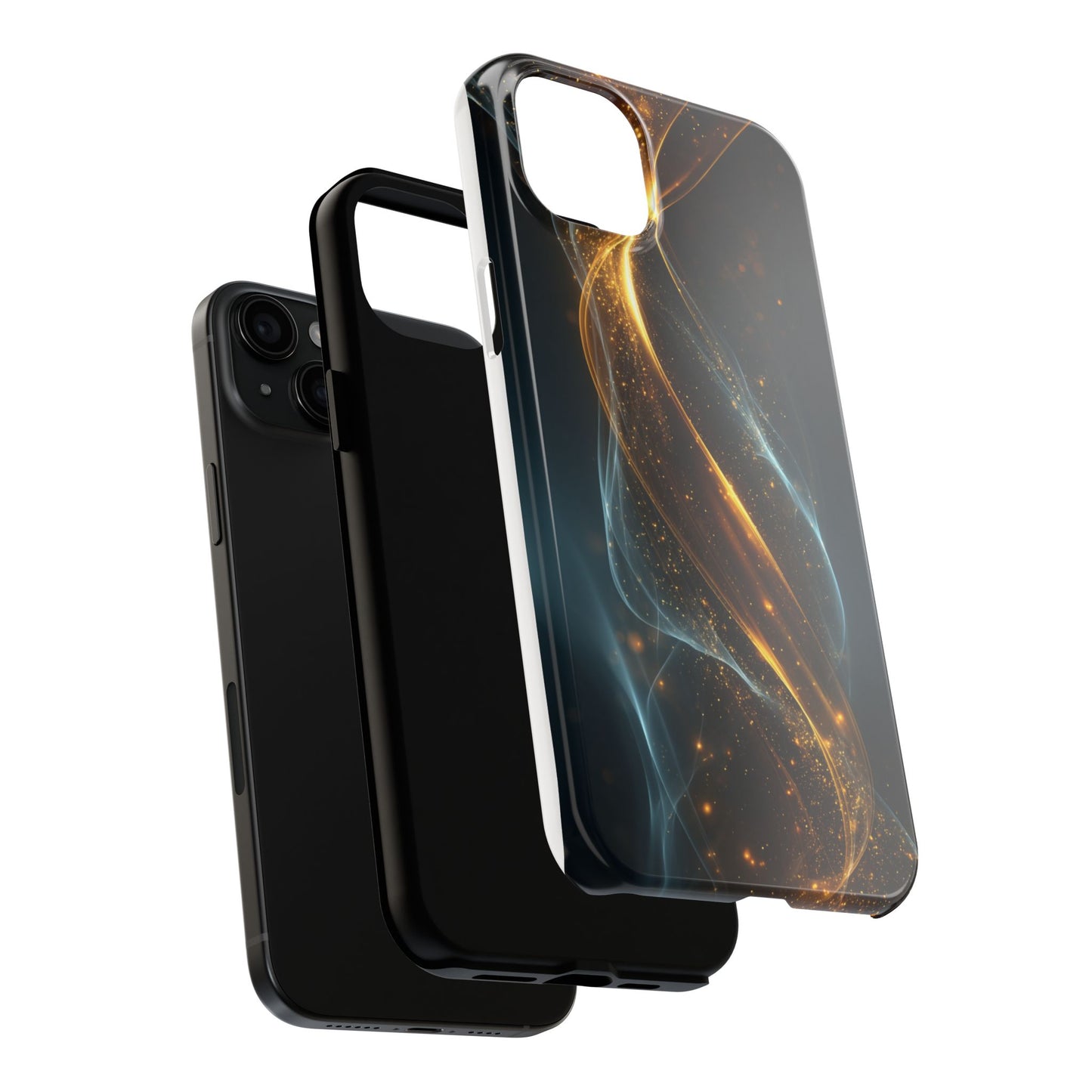 Stylish Tough Phone Case with Elegant Swirl Design
