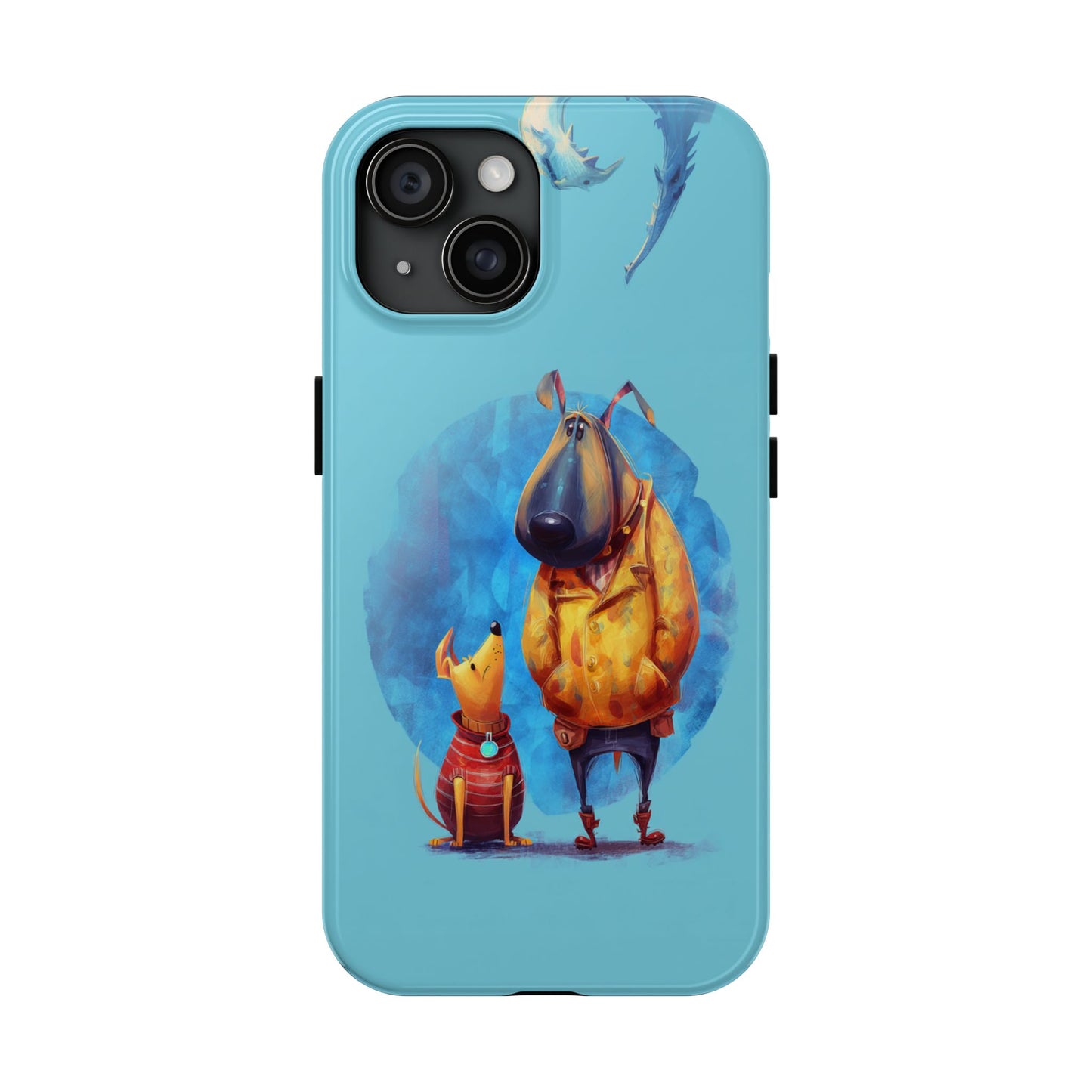 Whimsical Dog-Themed Tough Phone Case for Pet Lovers