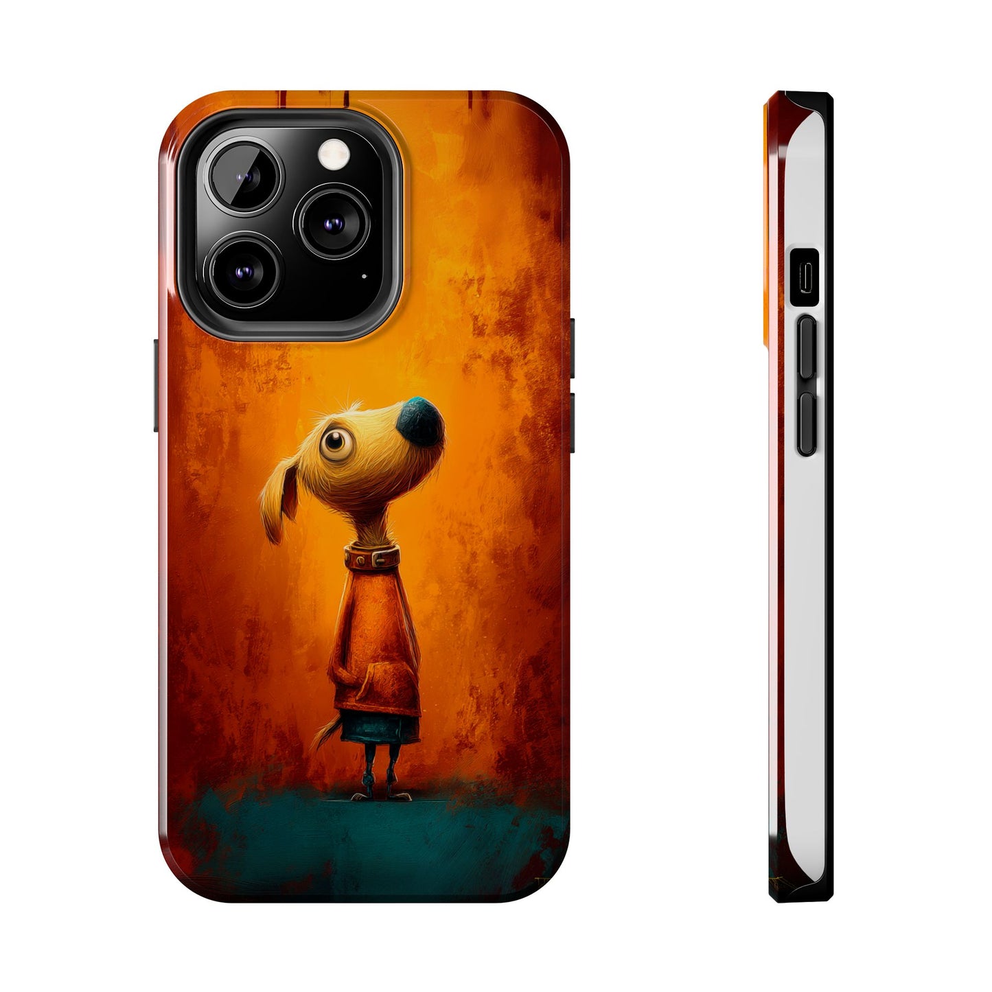 Whimsical Dog Art Tough Phone Case - Durable & Stylish Pet Lover Accessory