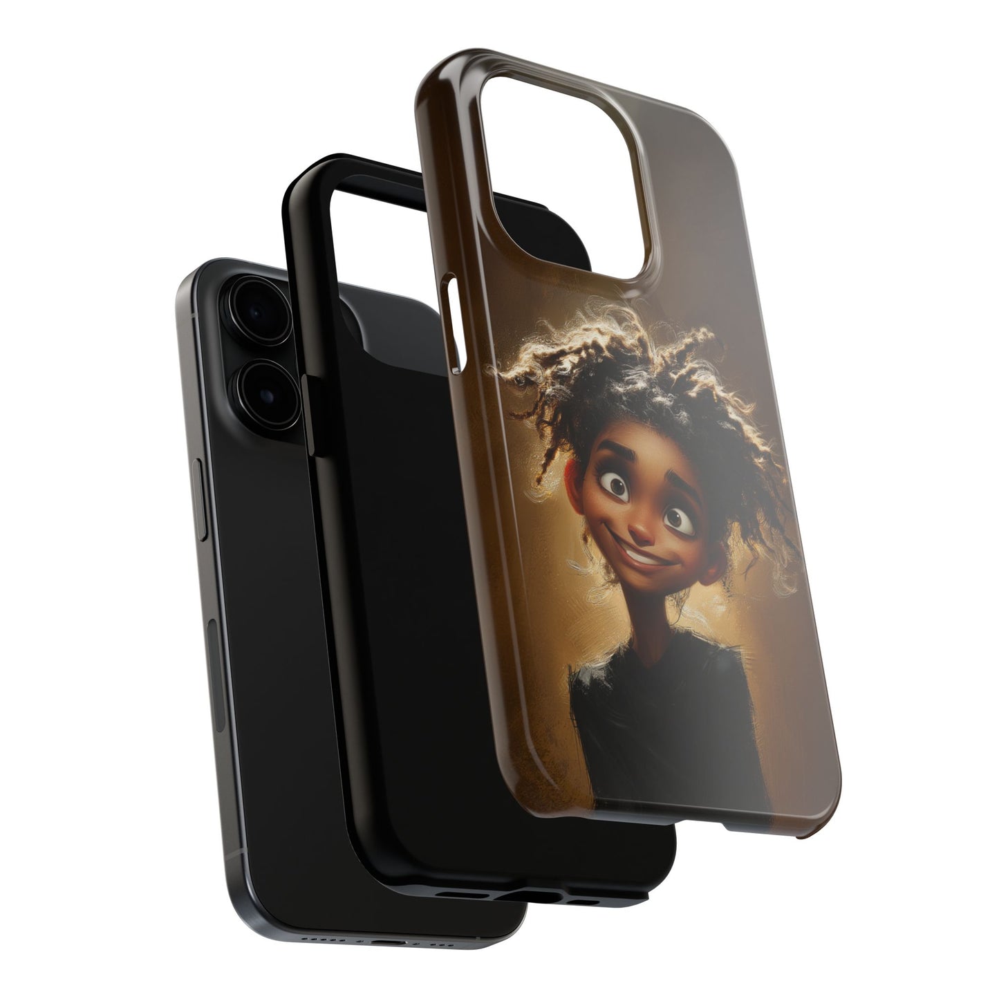 Whimsical Tough Phone Case with Playful Character Design