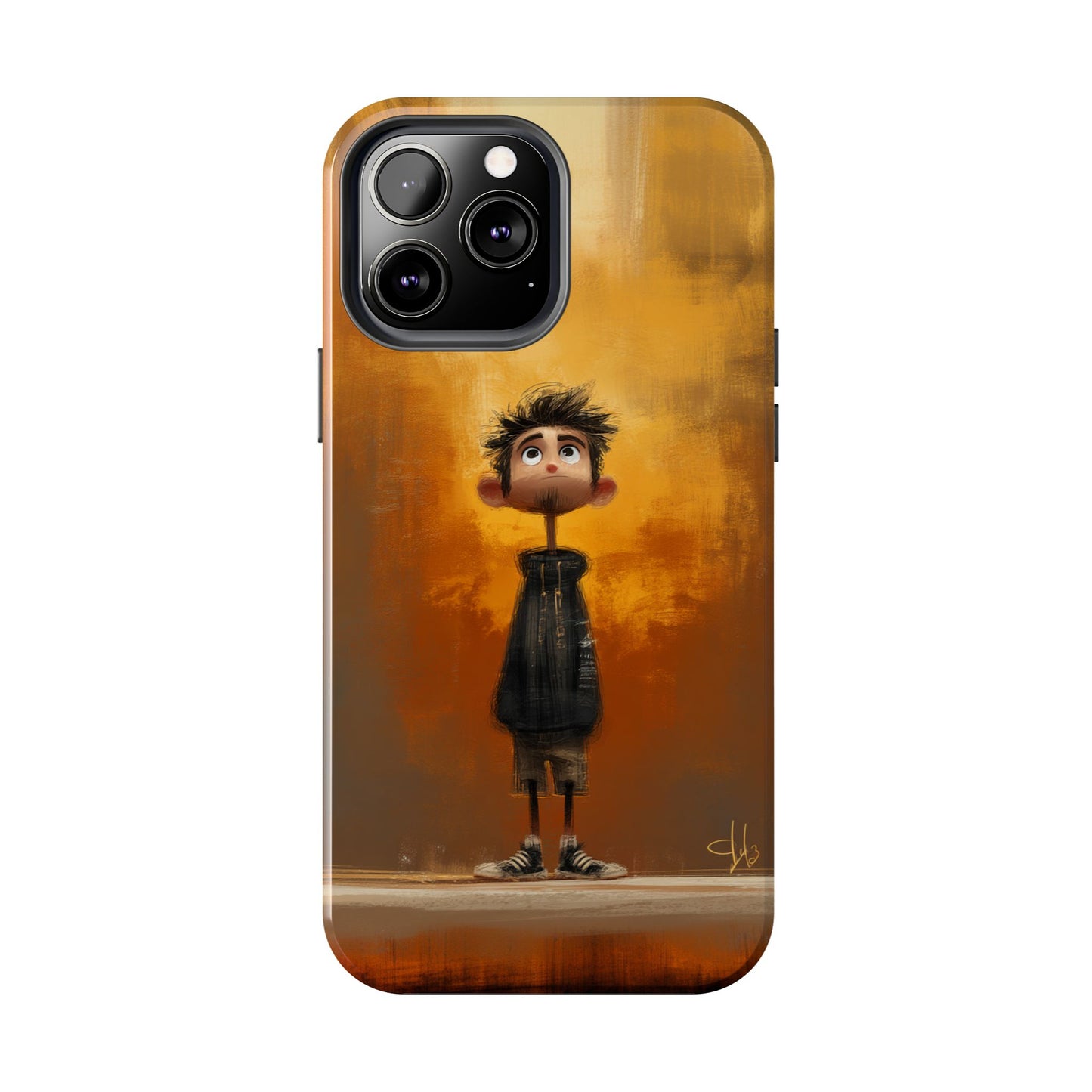 Unique Tough Phone Cases with Artistic Boy Design - Perfect for Kids and Teens