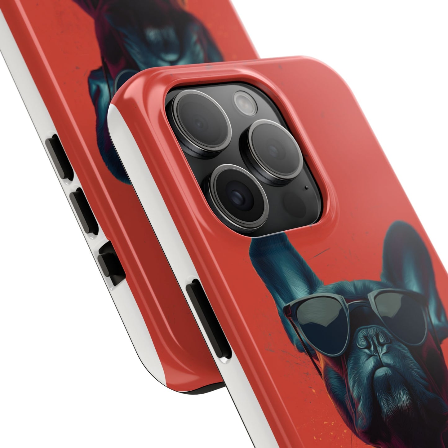 Rockin’ Dogs Tough Phone Case - Playful Guitarist & Cool Bulldog for Pet Lovers