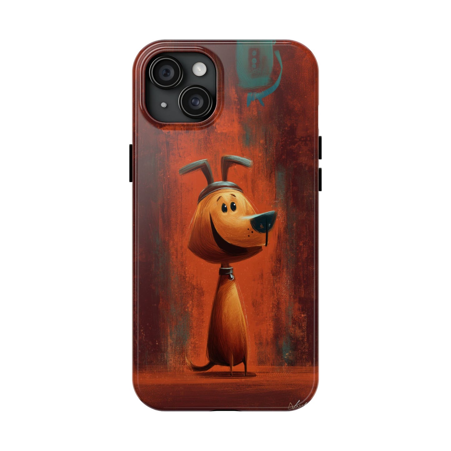 Playful Dog Art Tough Phone Case - Perfect for Pet Lovers