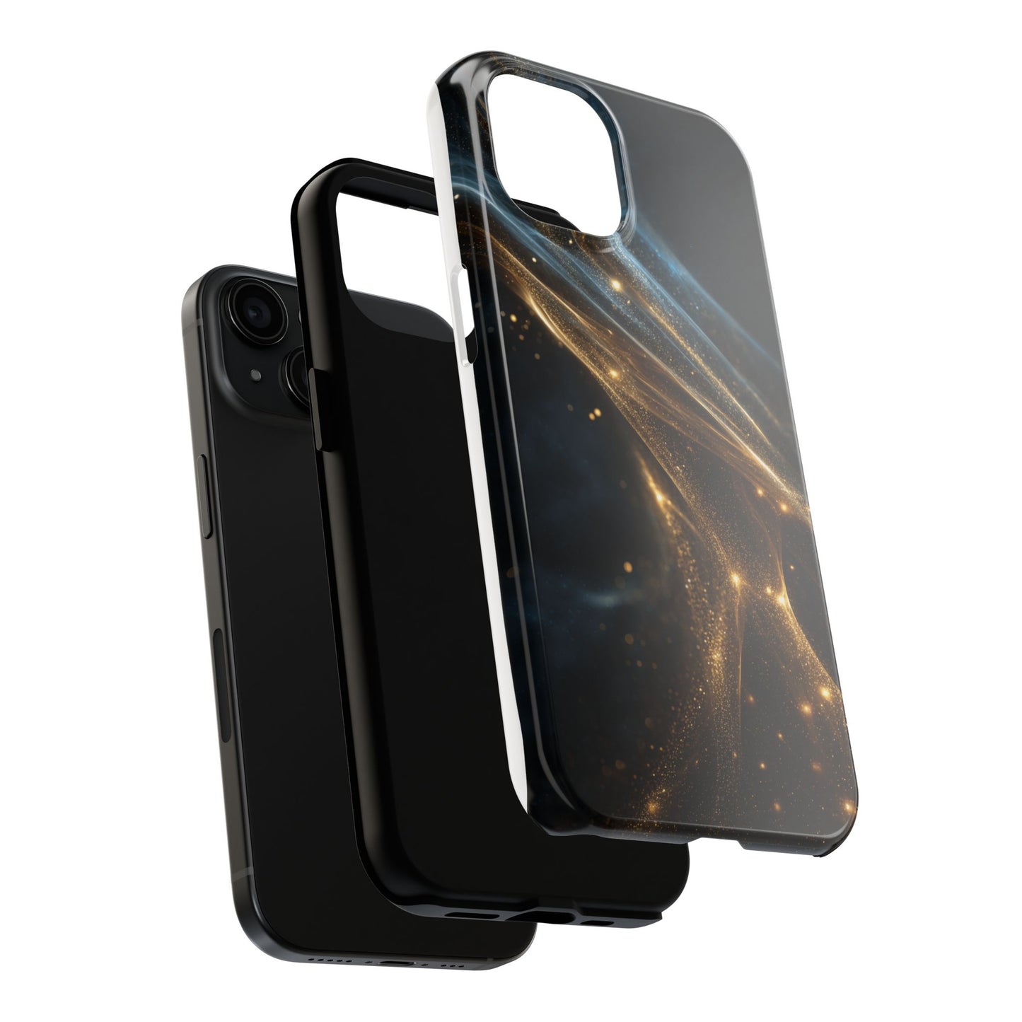 Stunning Gold Swirl Tough Phone Case - Stylish Protection with Elegance