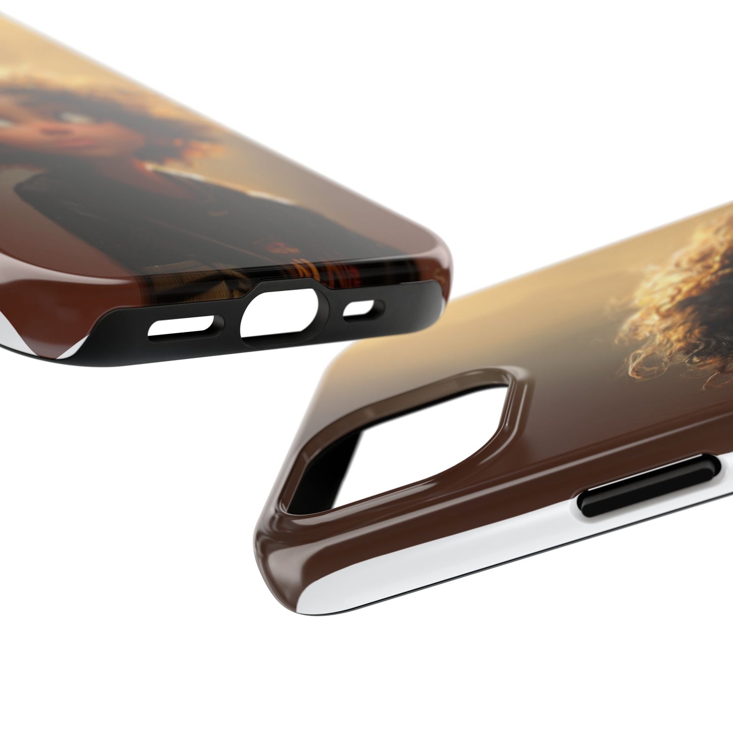 Artistic Tough Phone Case with Whimsical Character Design