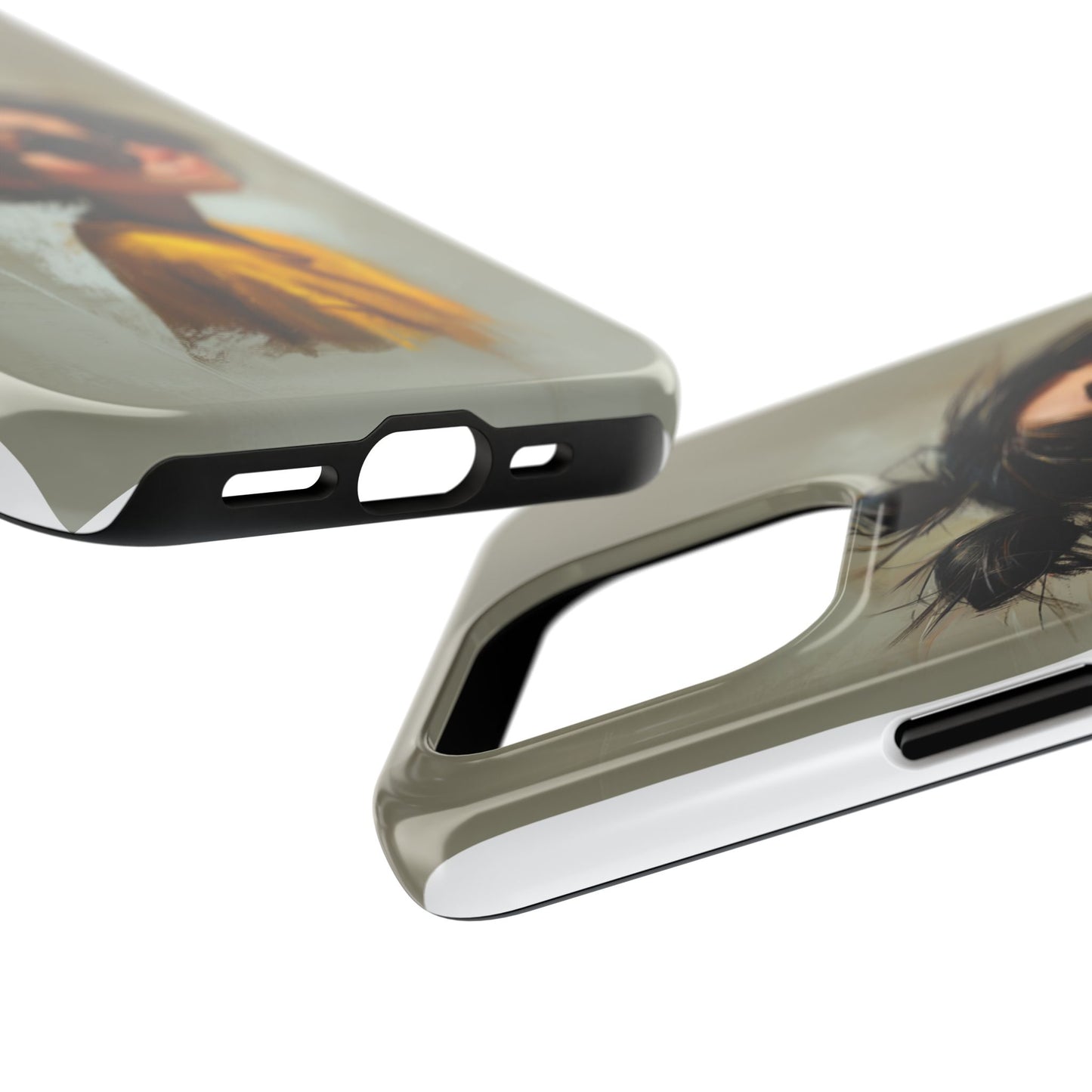 Trendy Tough Phone Case – Stylish Illustrated Girl Design for Fashion Lovers