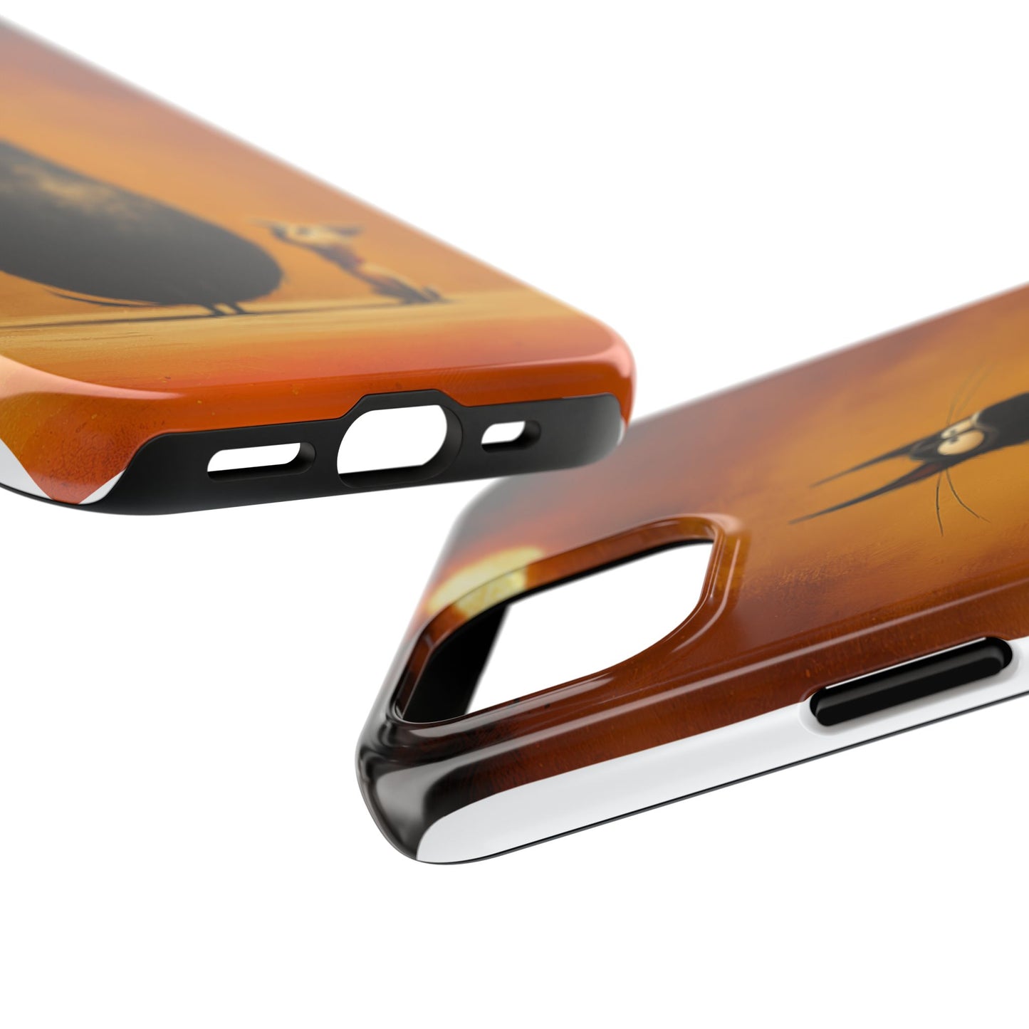 Whimsical Tough Phone Cases - Cat & Dog Design