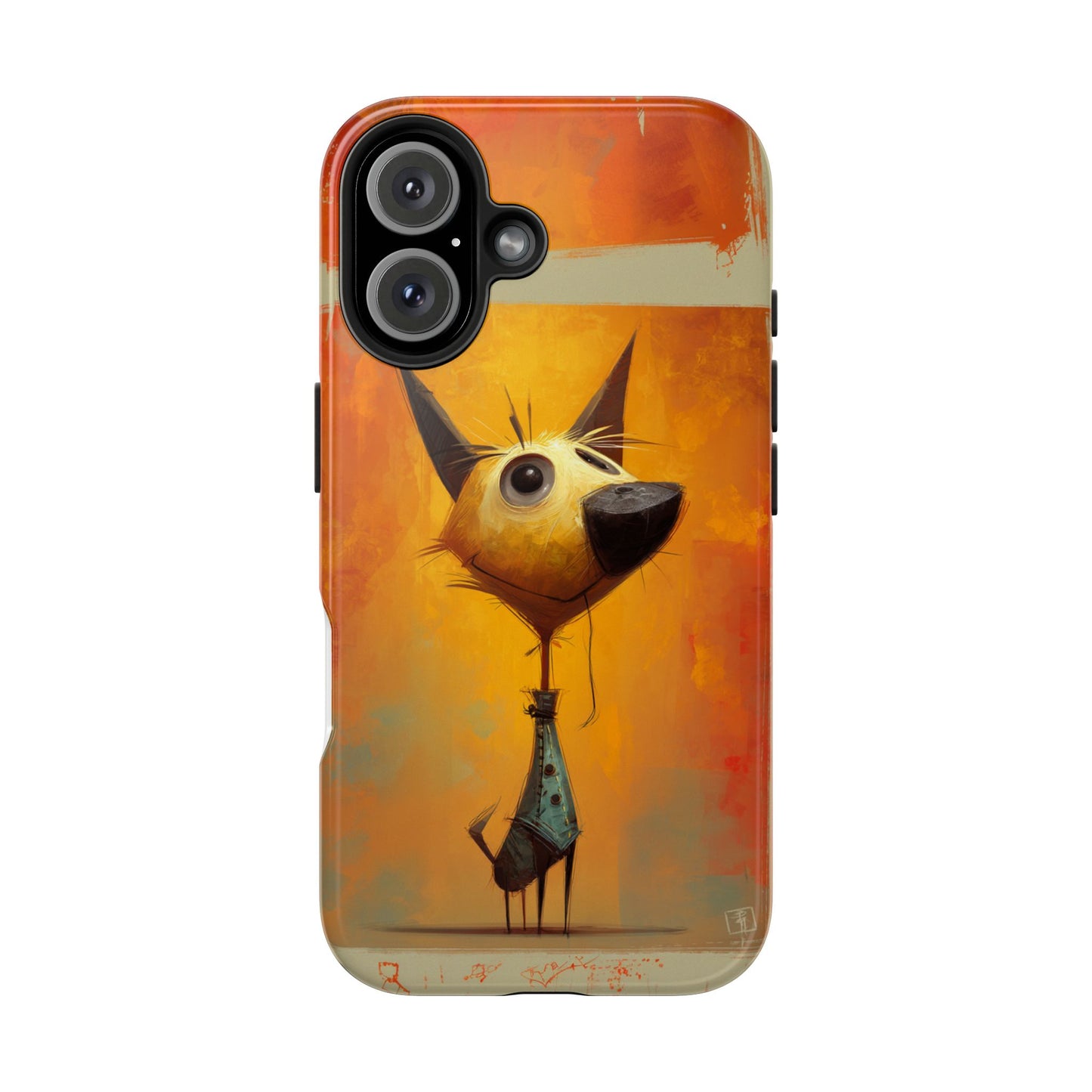 Whimsical Dog Art Tough Phone Case - Fun & Stylish Pet Lover Gift