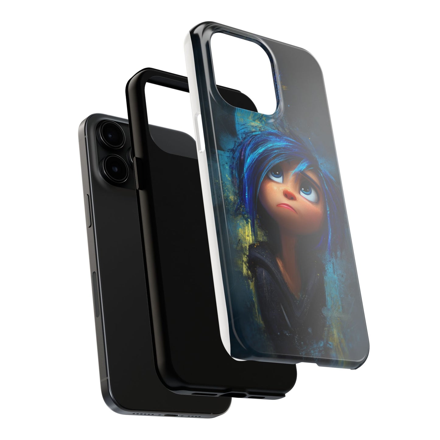 Unique Artsy Tough Phone Case – Emotional Abstract Design for Creative Souls