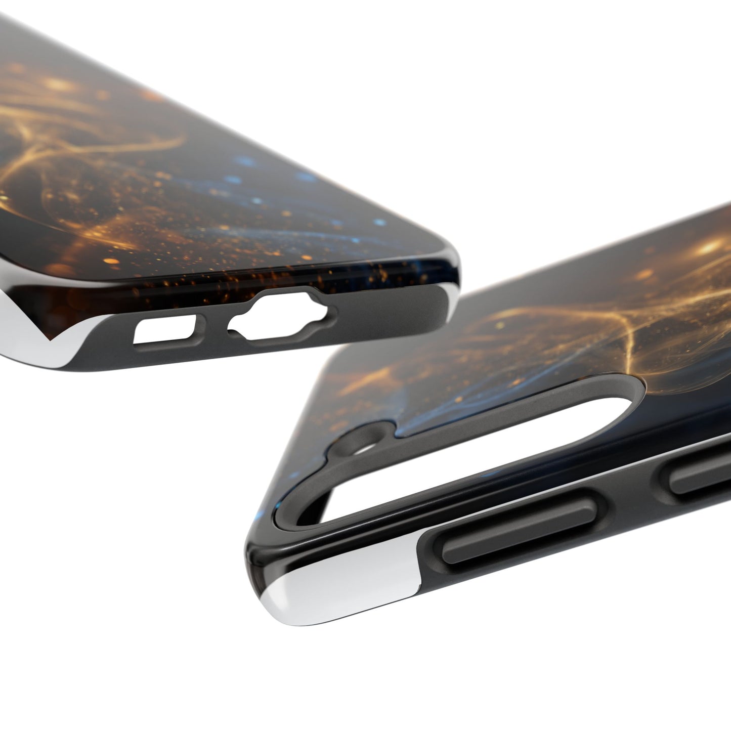 Stylish Tough Phone Cases with Sparkling Swirls Design