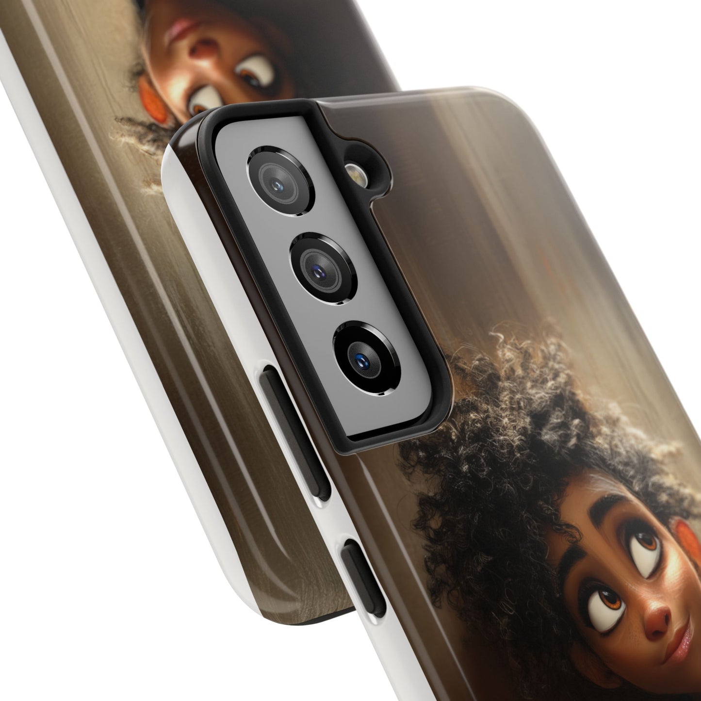 Stylish Tough Phone Case - Artistic Character Design for Teens