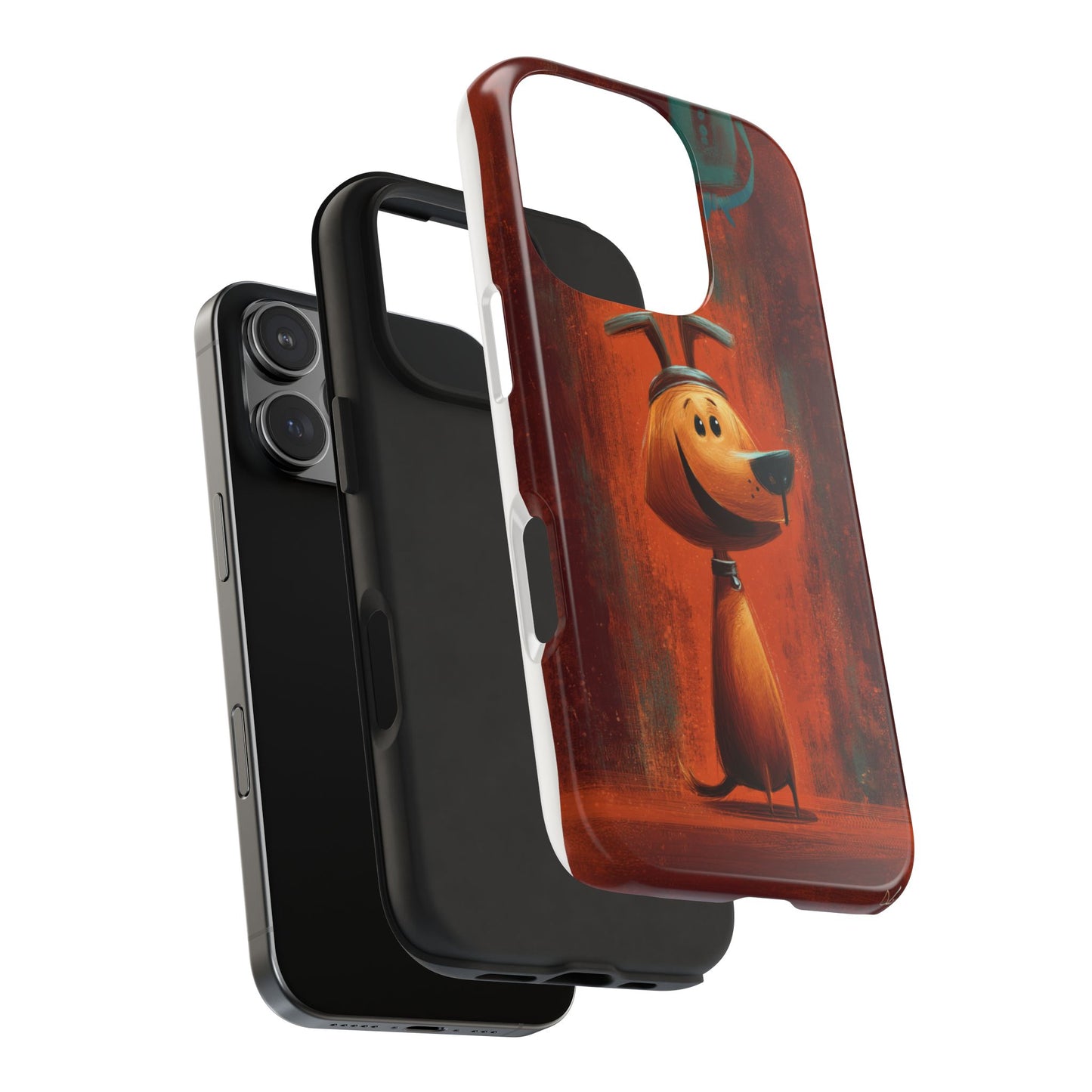 Playful Dog Art Tough Phone Case - Perfect for Pet Lovers