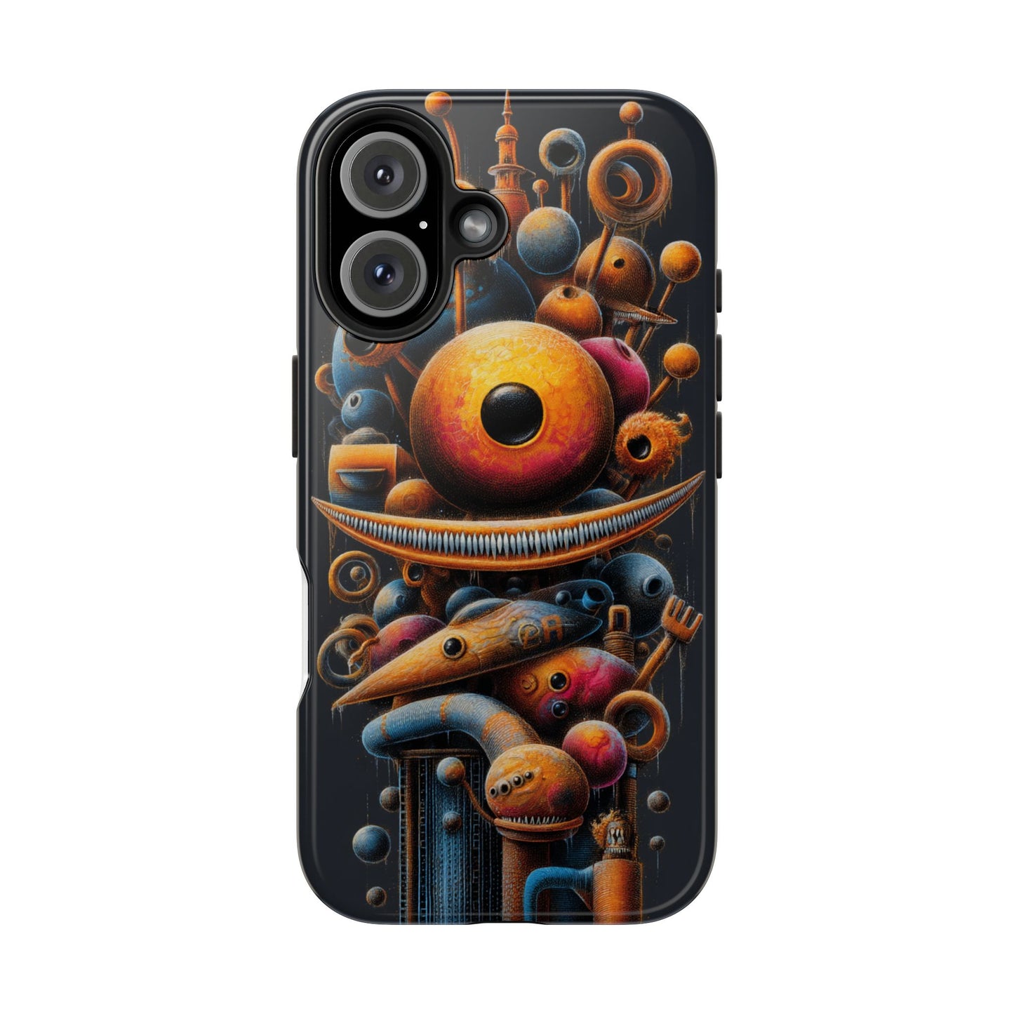 Unique Tough Phone Case with Abstract Art Design