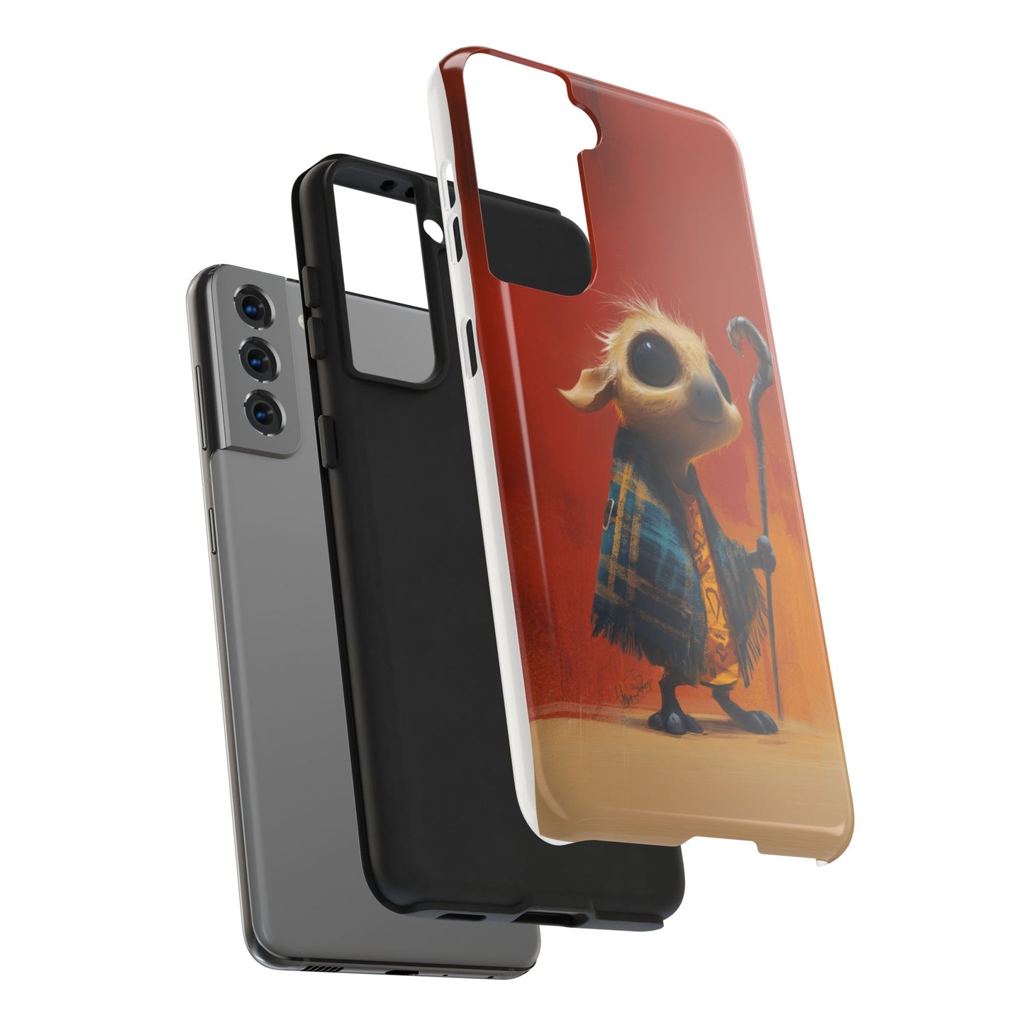 Whimsical Tough Phone Case - Cute Character Design for Kids & Adults