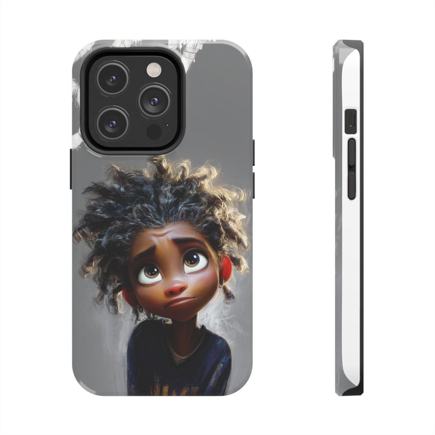 Whimsical Tough Phone Case - Artistic Design for Kids and Tweens