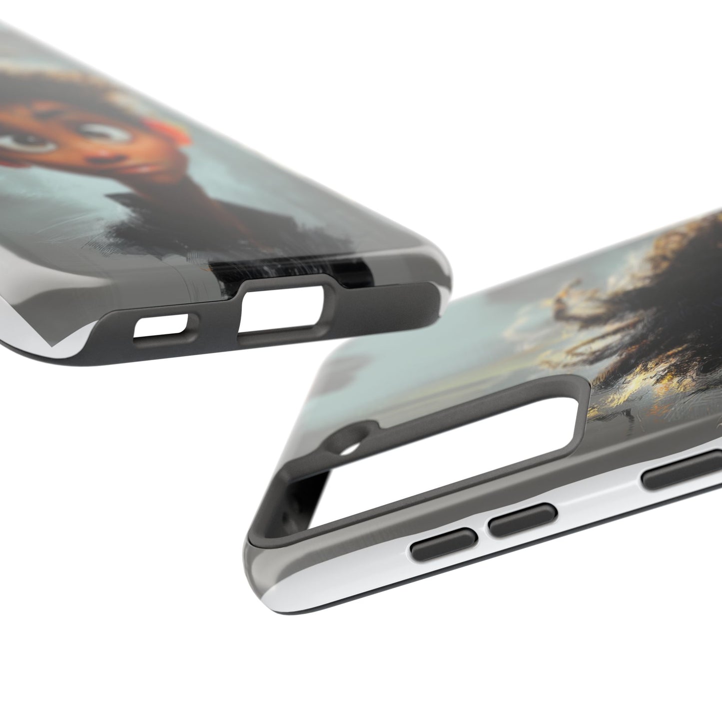 Artistic Tough Phone Case - Unique Design with Character - Great Gift Idea