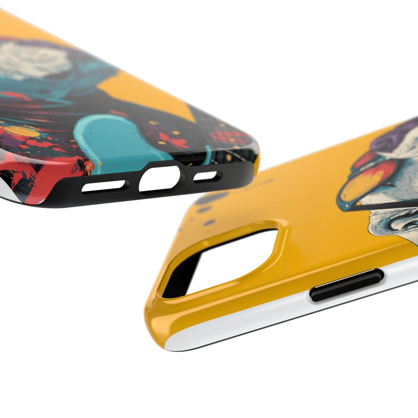 French Bulldog with Orange Sunglasses and Headphones Tough Phone Case