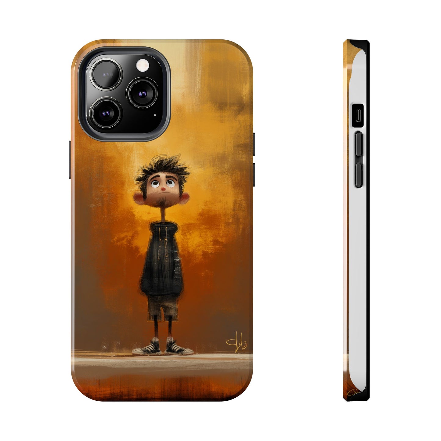 Unique Tough Phone Cases with Artistic Boy Design - Perfect for Kids and Teens