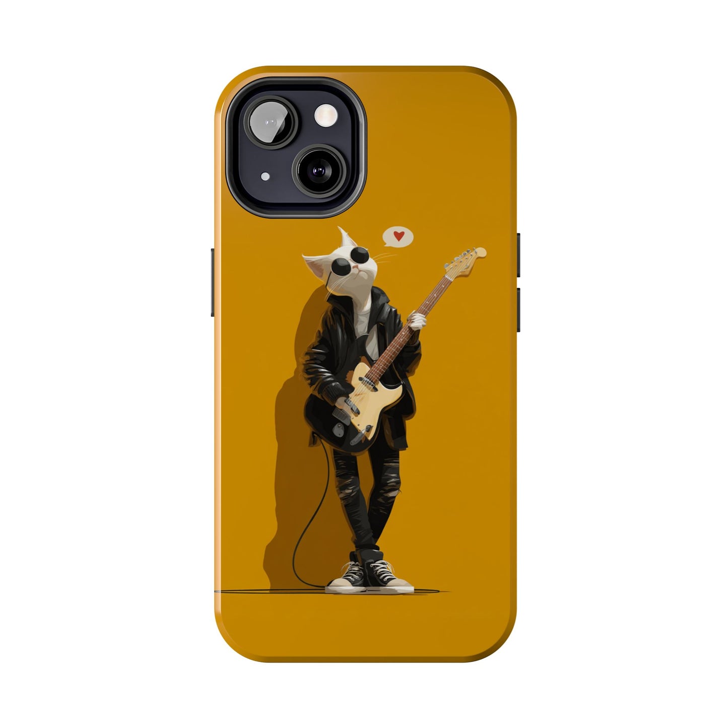 Cool Cat with Sunglasses Playing Guitar Tough Phone Case