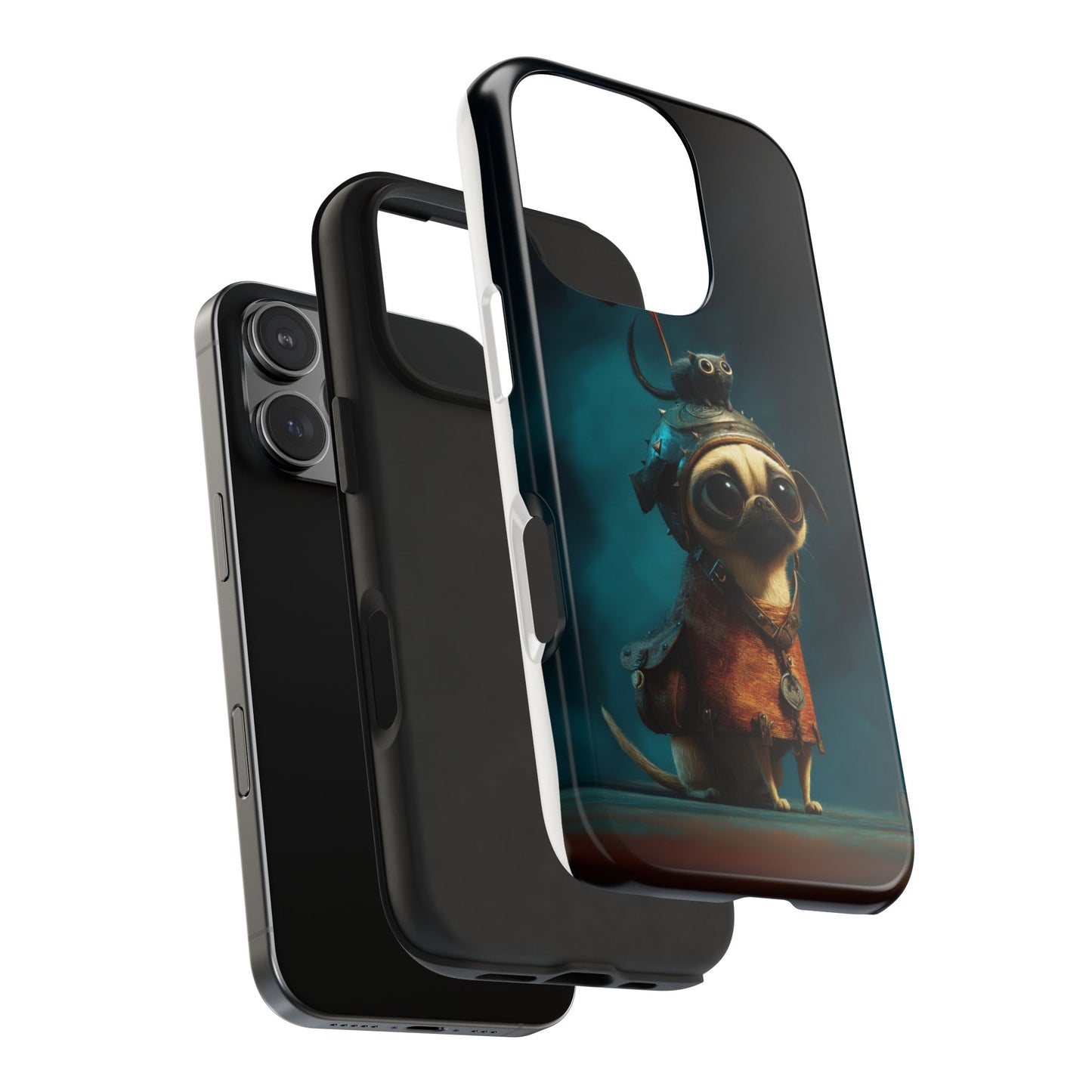 Cute Pug Adventure Tough Phone Case - Durable Protection for Pet Lovers
