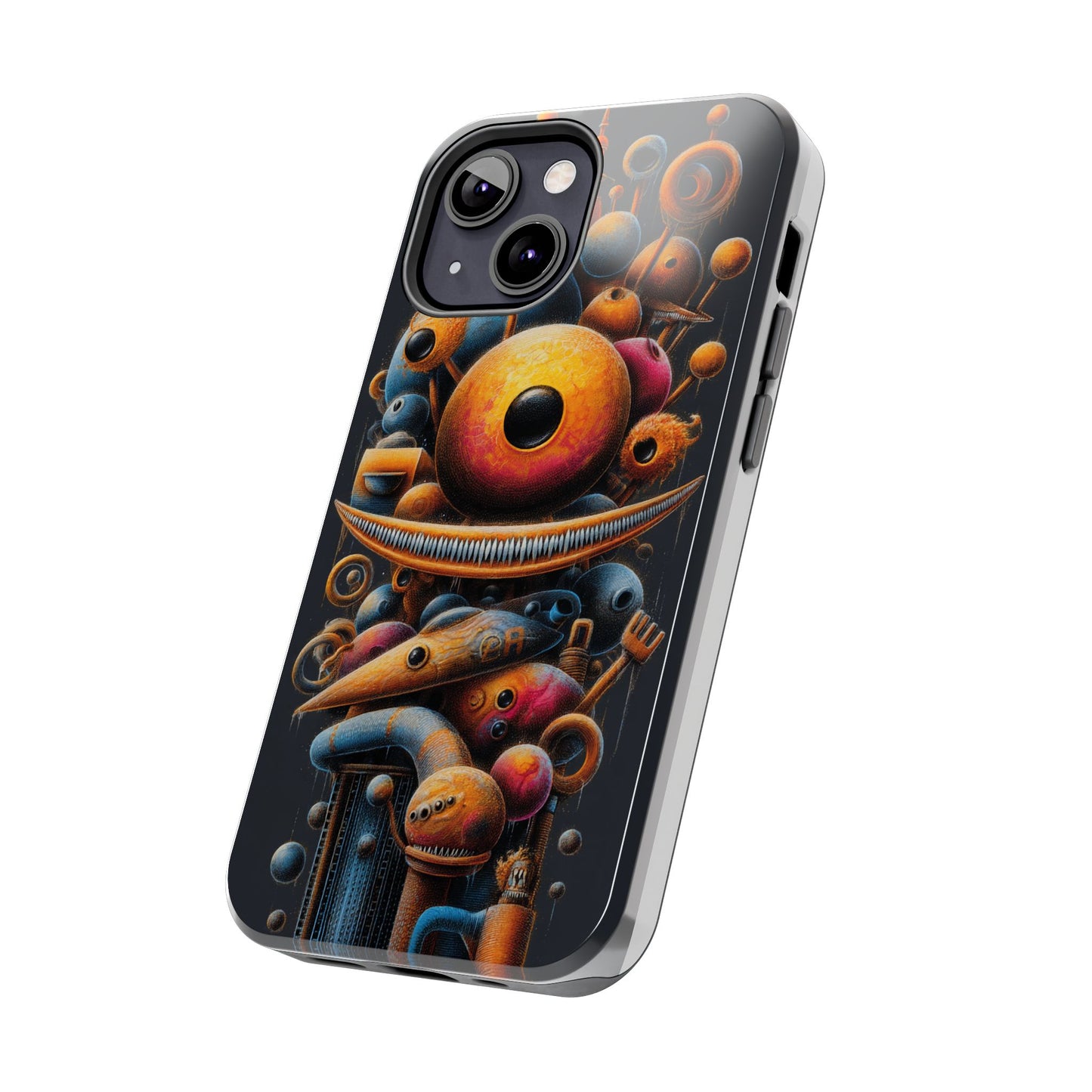 Unique Tough Phone Case with Abstract Art Design