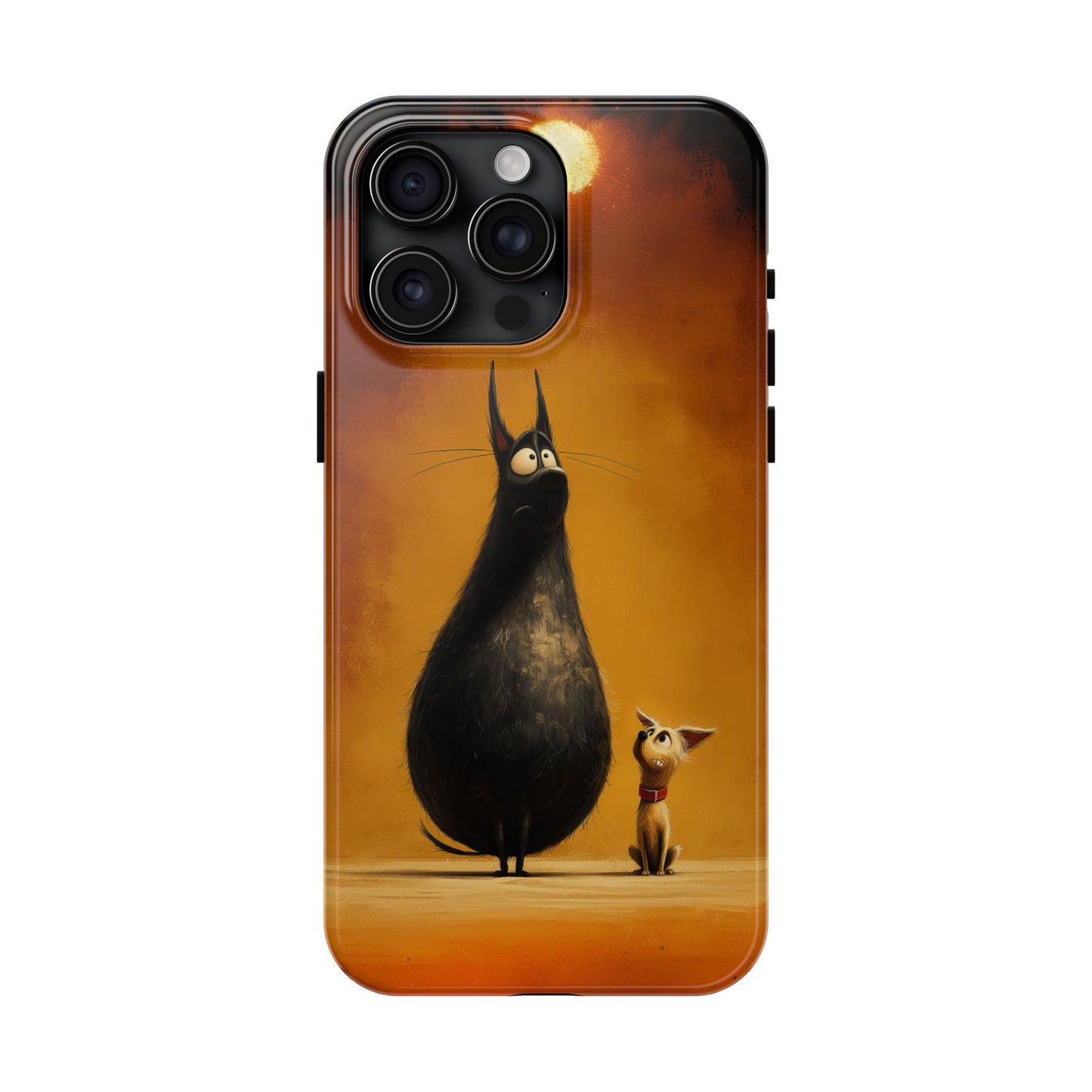 Whimsical Tough Phone Cases - Cat & Dog Design