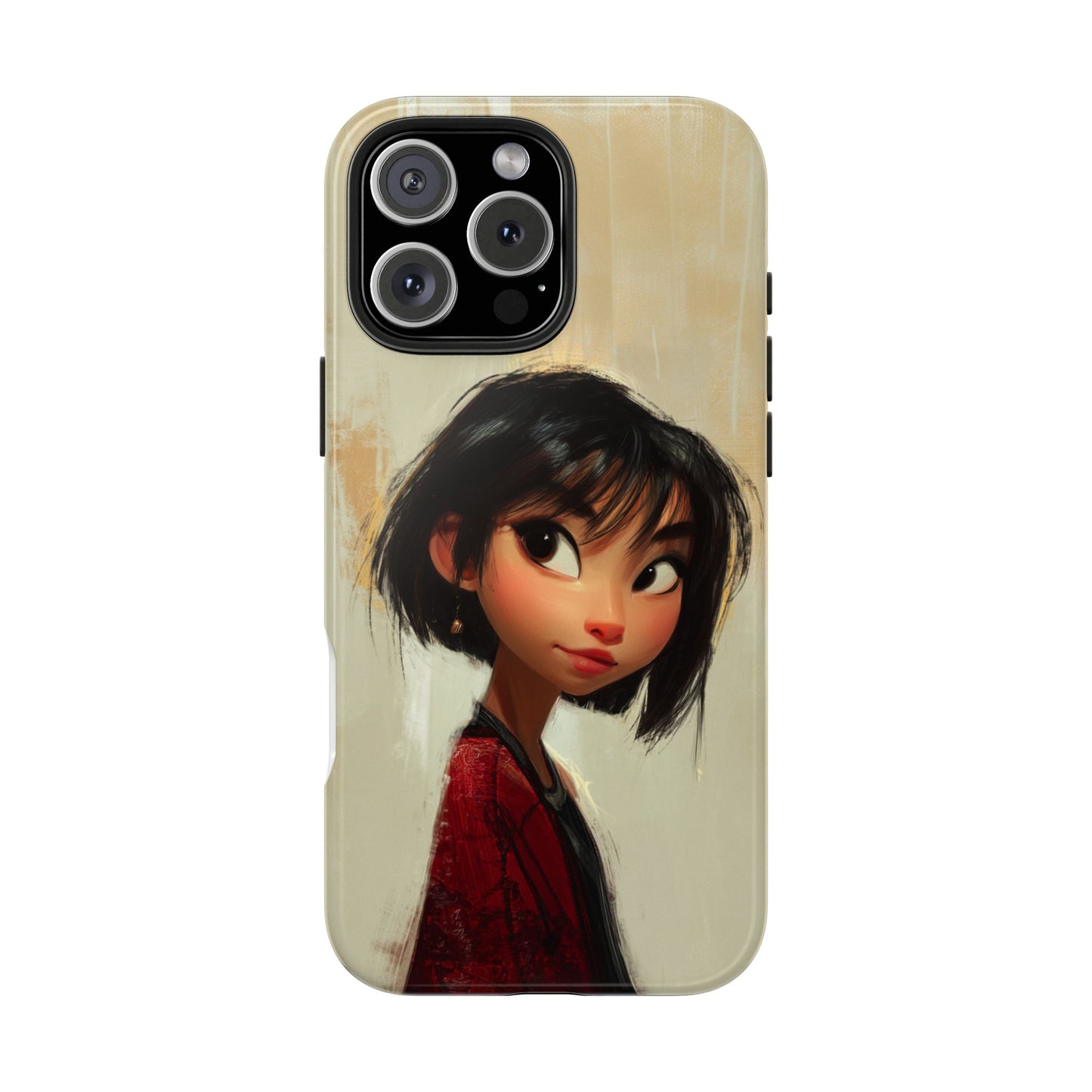 Artistic Tough Phone Case - Cute Character Design for Kids and Teens