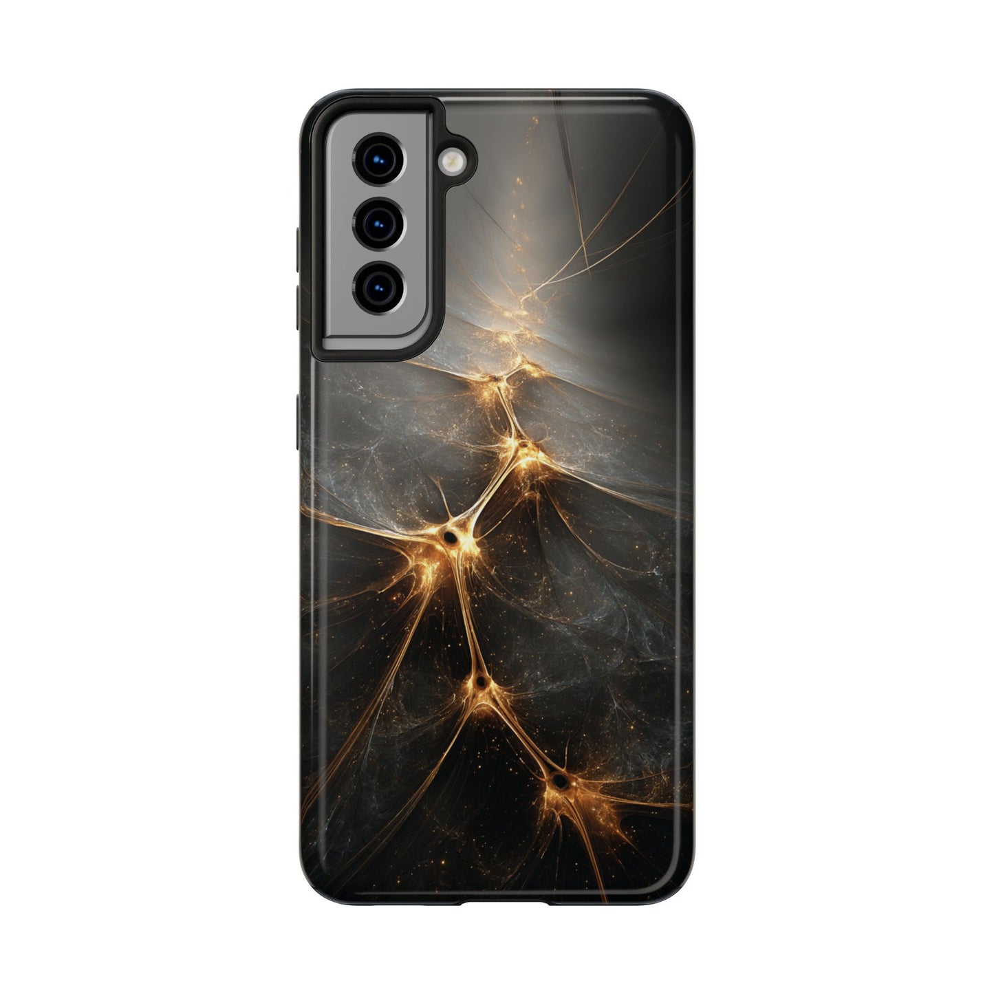 Tough Phone Case - Elegant Gold Fractal Design for Tech Lovers