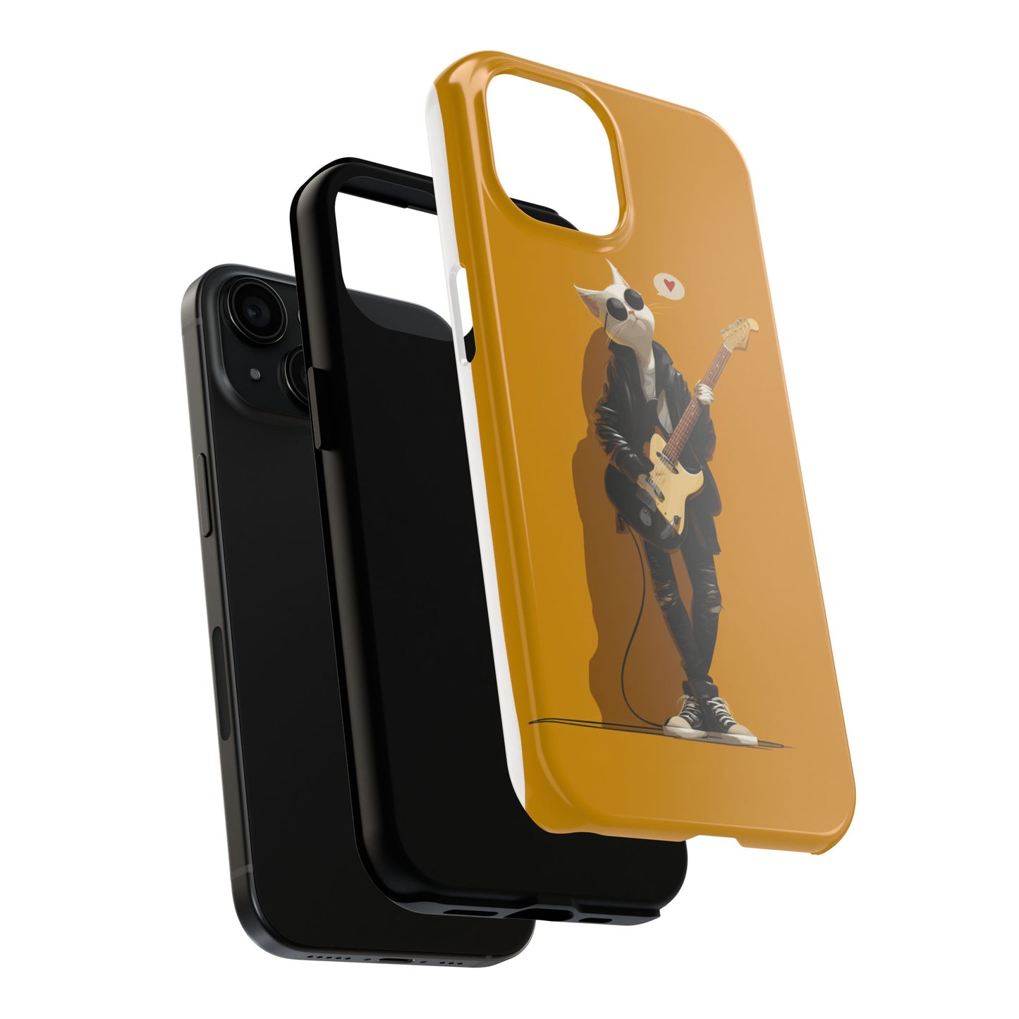 Cool Cat with Sunglasses Playing Guitar Tough Phone Case