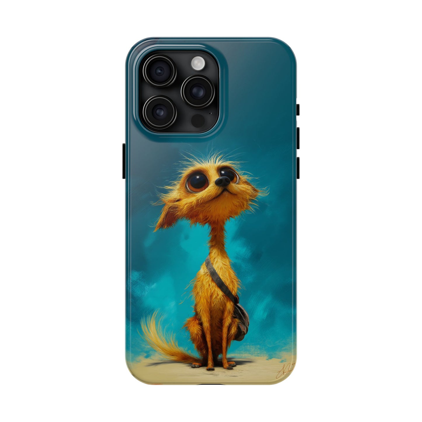 Whimsical Dog Art Tough Phone Case - Durable and Stylish Protection for Pet Lovers