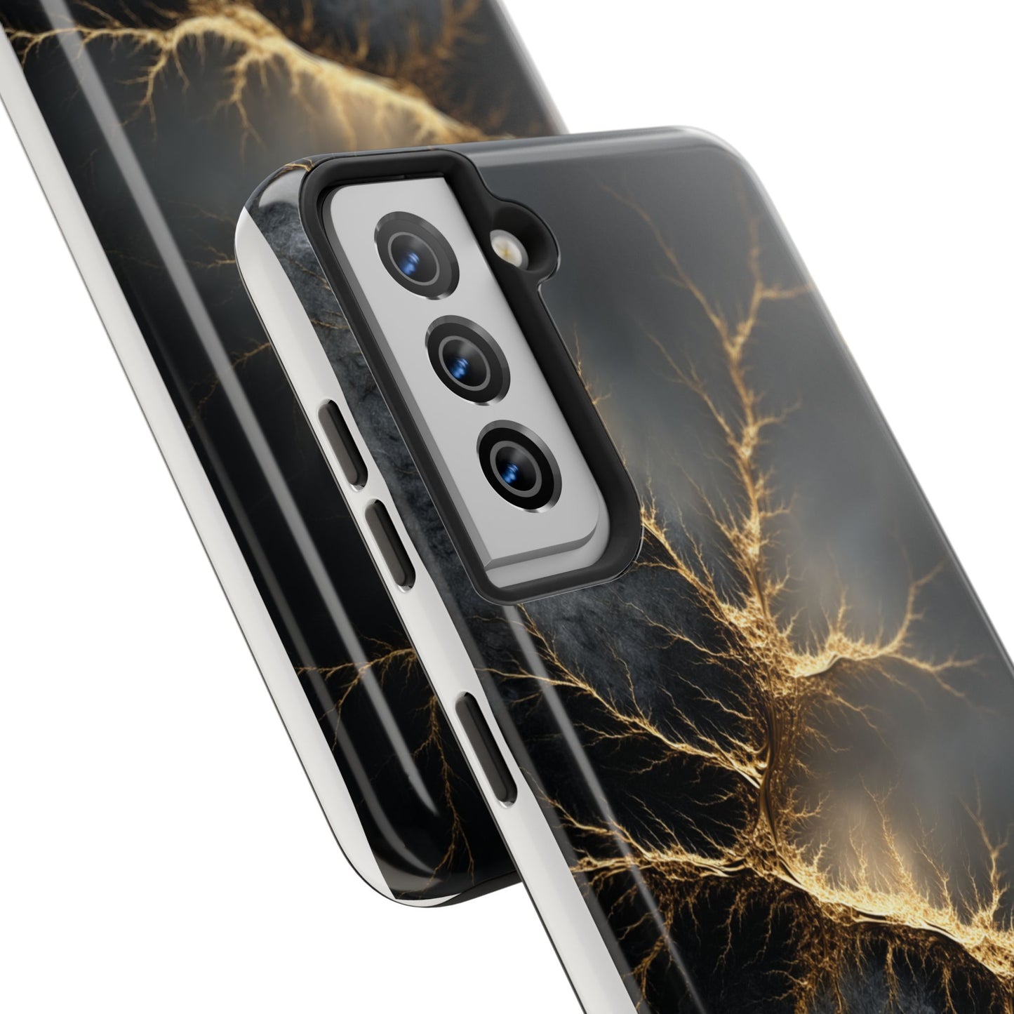 Electric Lightning Tough Phone Case - Durable Protection with Striking Design