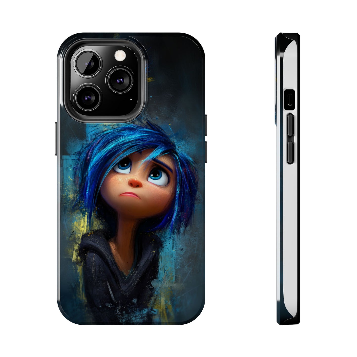 Unique Artsy Tough Phone Case – Emotional Abstract Design for Creative Souls