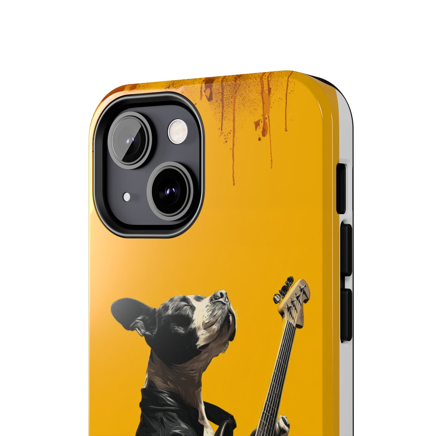 Rock Star Dog with Guitar Tough Phone Case – Wearable Art for Pet & Music Enthusiasts