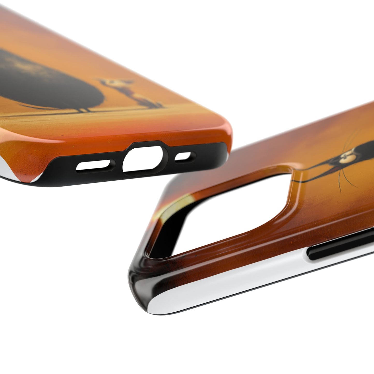 Whimsical Tough Phone Cases - Cat & Dog Design