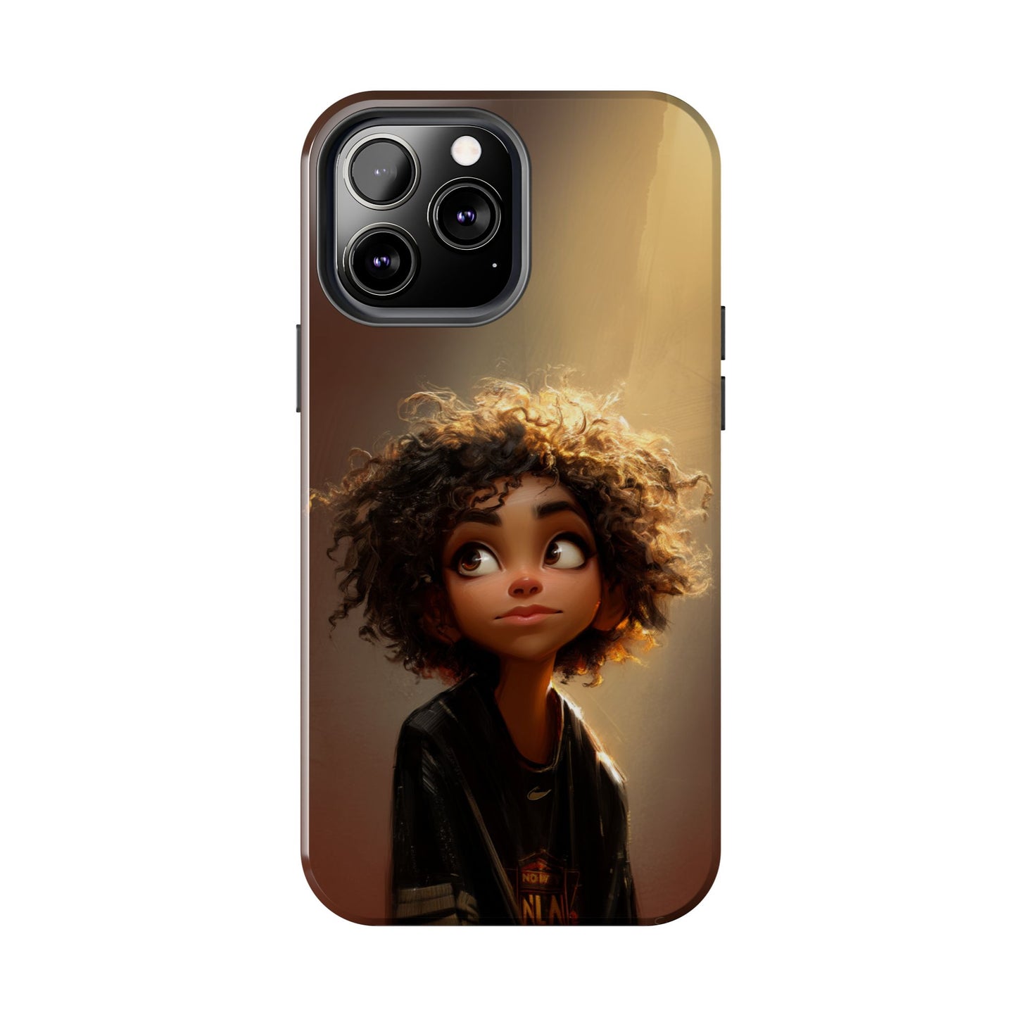 Artistic Tough Phone Case with Whimsical Character Design