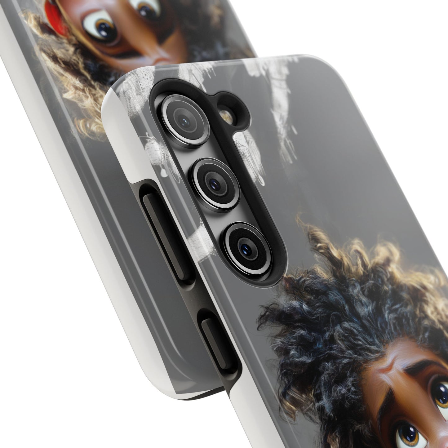 Whimsical Tough Phone Case - Artistic Design for Kids and Tweens