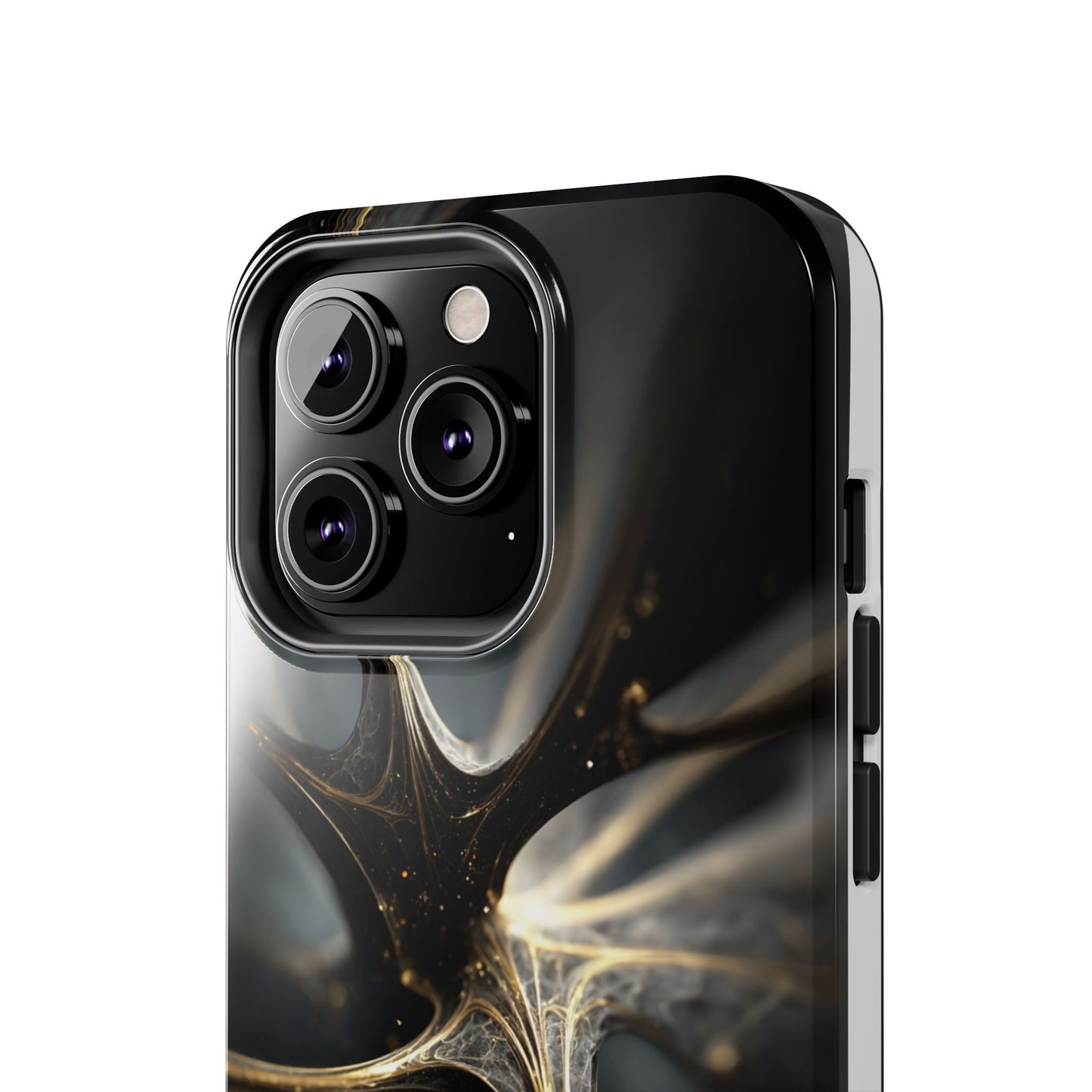 Elegant Tough Phone Case with Abstract Metallic Design