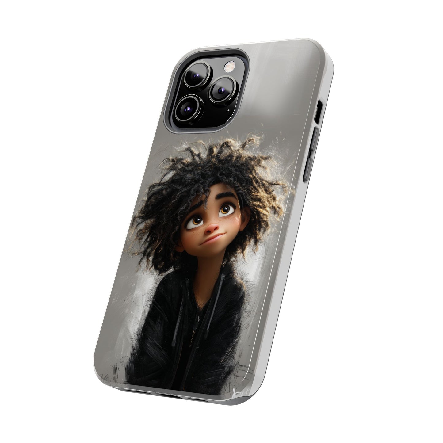 Artistic Tough Phone Case - Unique Character Design for Creative Souls