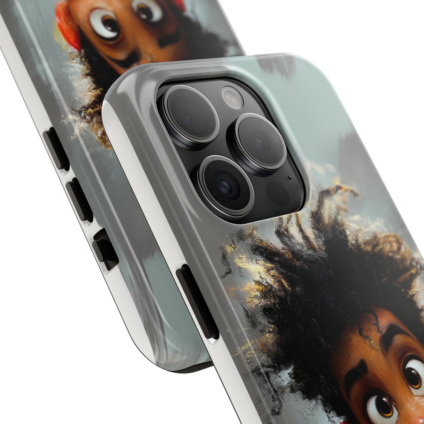 Artistic Tough Phone Case - Unique Design with Character - Great Gift Idea