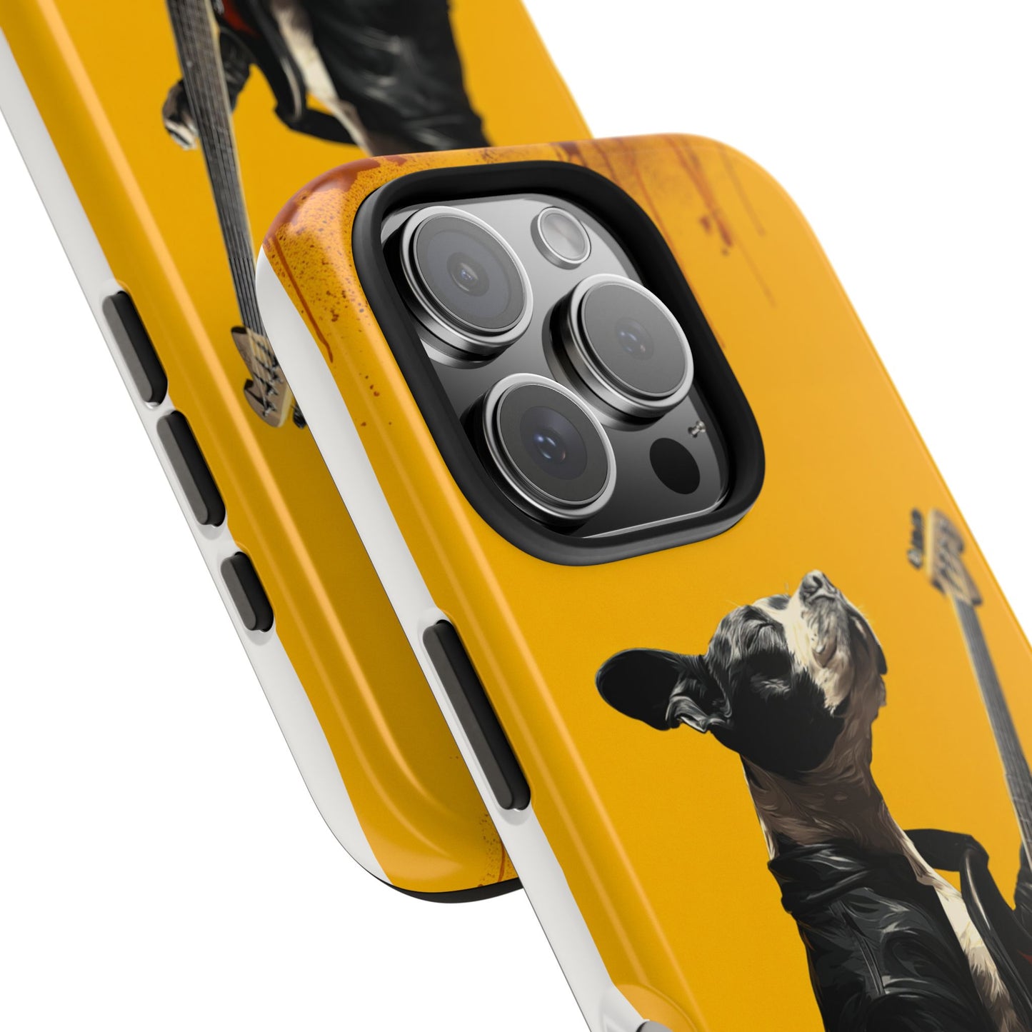 Rock Star Dog with Guitar Tough Phone Case – Wearable Art for Pet & Music Enthusiasts