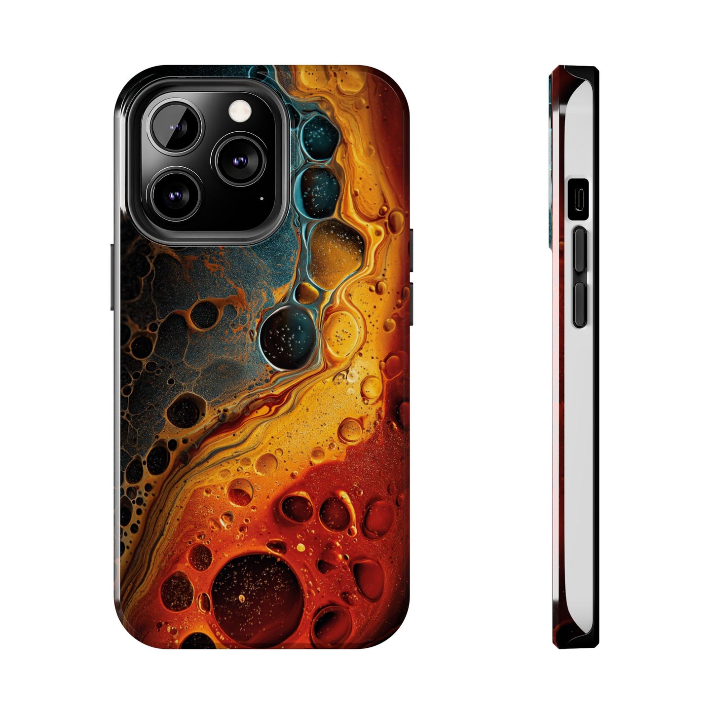 Abstract Lava Tough Phone Case - Vibrant Protective Cover for Adventurous Souls